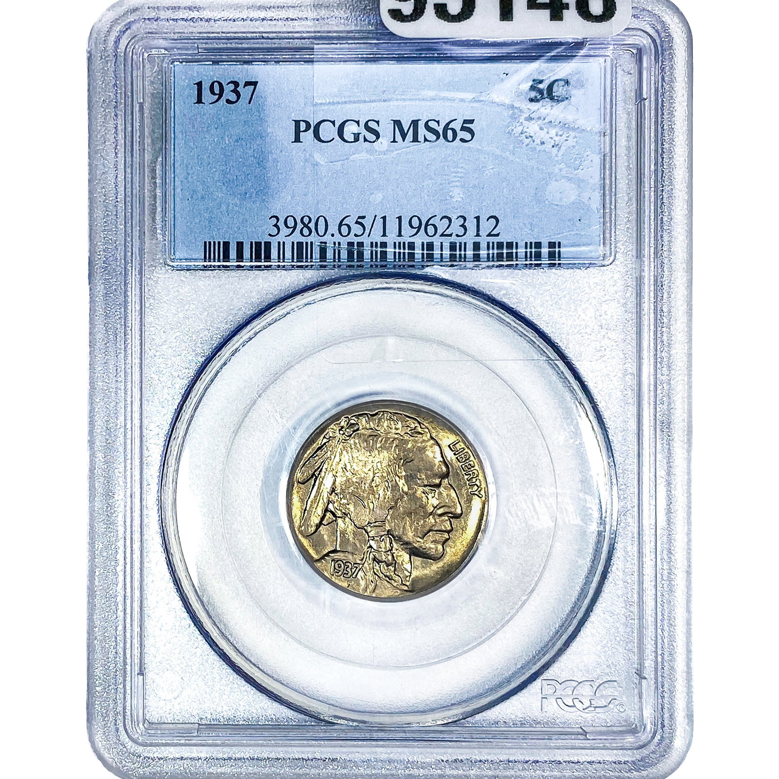 1937 Buffalo Nickel PCGS MS65: 1937 Buffalo Nickel PCGS MS65