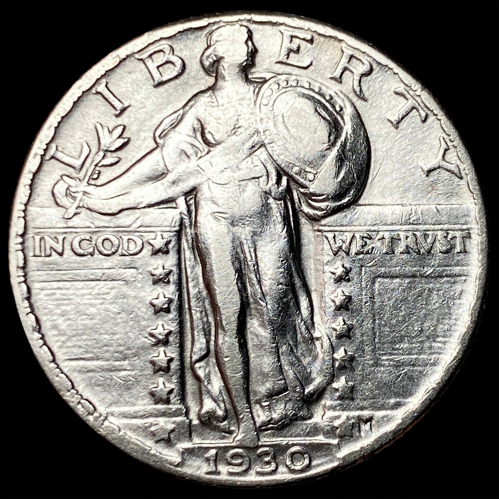 1930 Standing Liberty Silver Quarter NEARLY UNCIRCULATED: 1930 Standing Liberty Silver Quarter NEARLY UNCIRCULATED