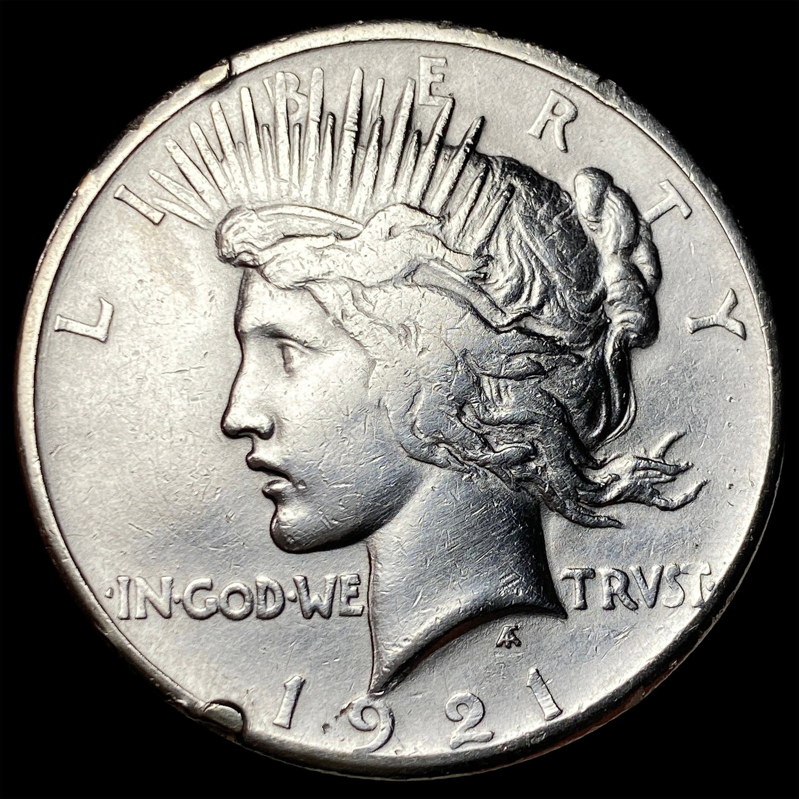 1921 Silver Peace Dollar NEARLY UNCIRCULATED: 1921 Silver Peace Dollar NEARLY UNCIRCULATED