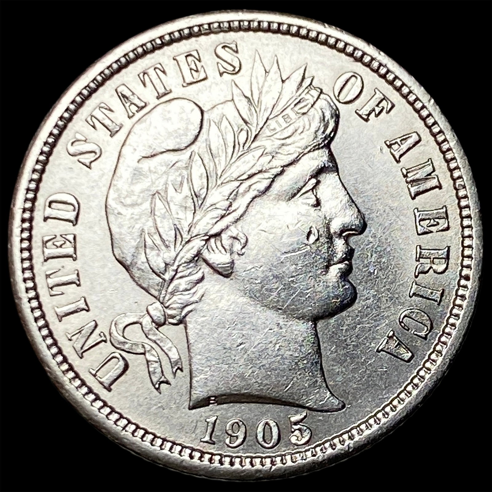 1905-S Silver Barber Dime UNCIRCULATED: 1905-S Silver Barber Dime UNCIRCULATED