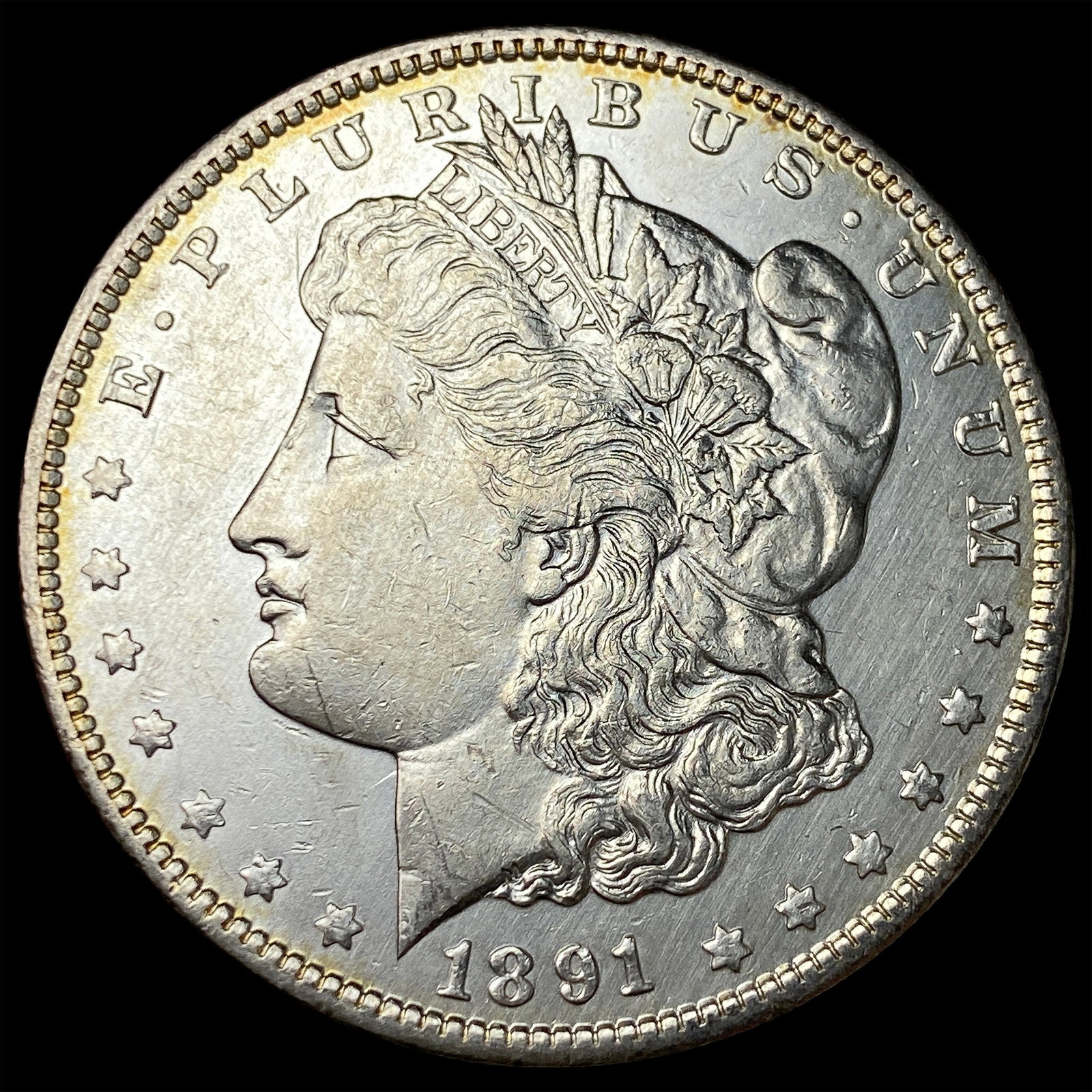 1891 Silver Morgan Dollar CHOICE AU: 1891 Silver Morgan Dollar CHOICE AU
