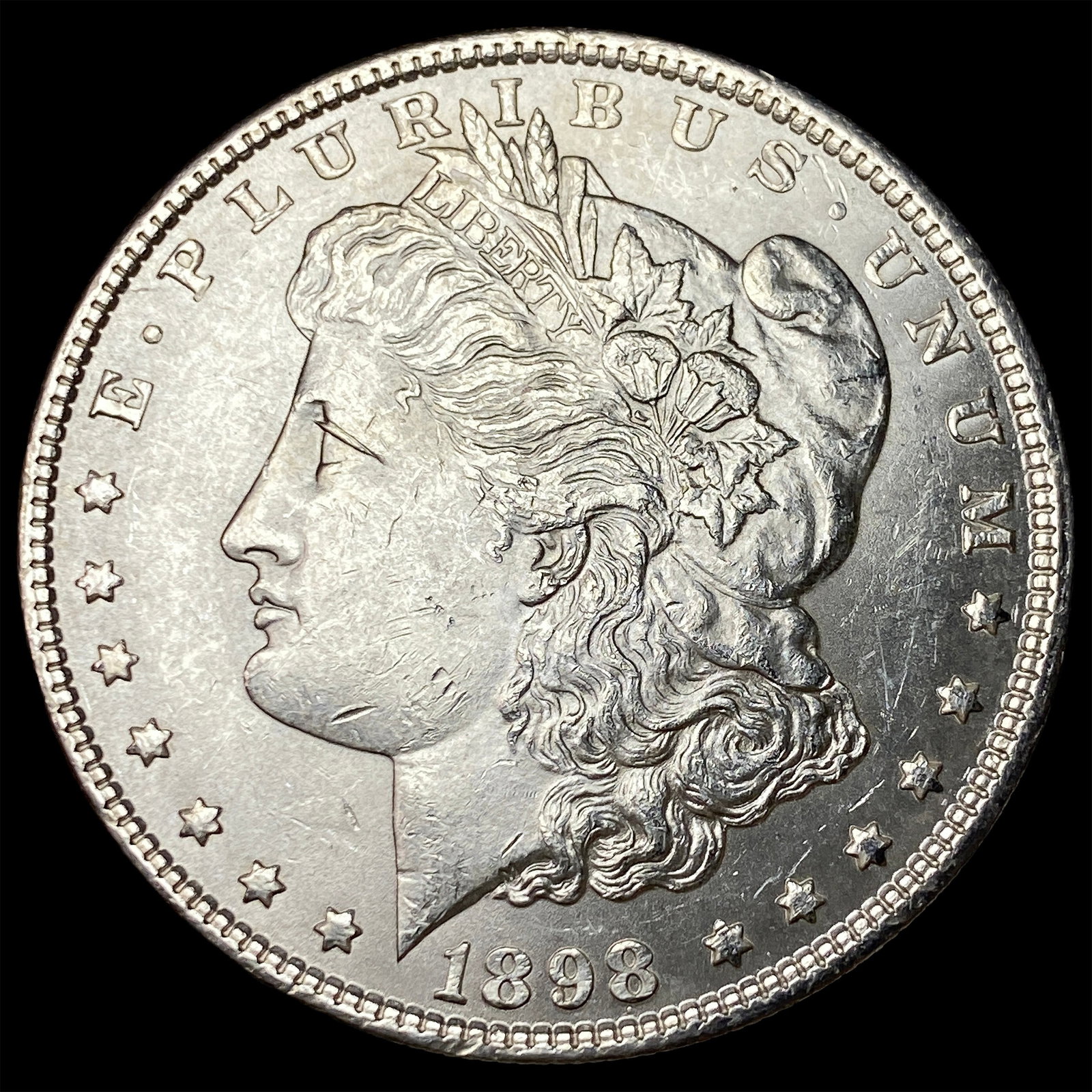 1898 Morgan Silver Dollar GEM BU: 1898 Morgan Silver Dollar GEM BU