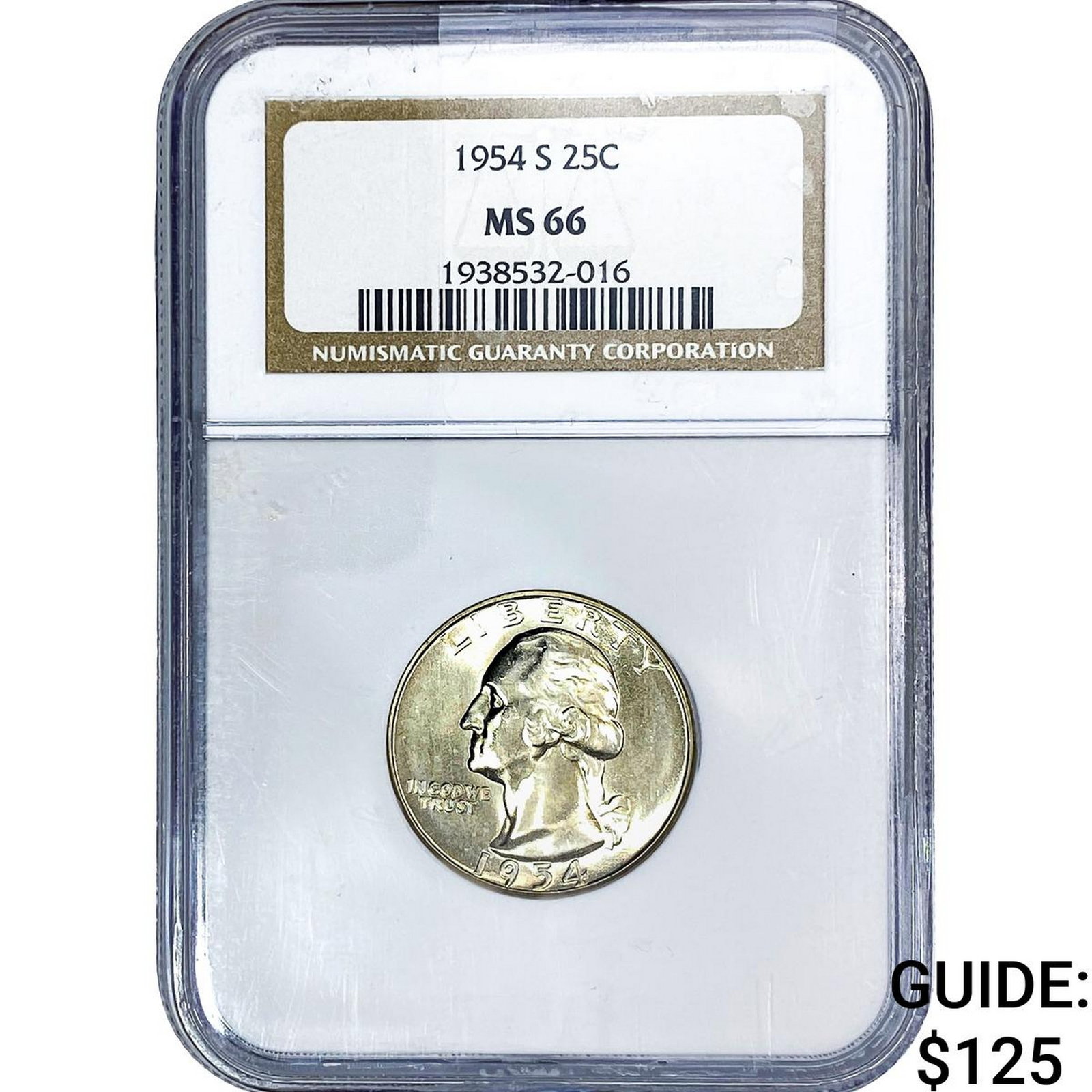 1954-S Washington Silver Quarter NGC MS66 (1 of 2)