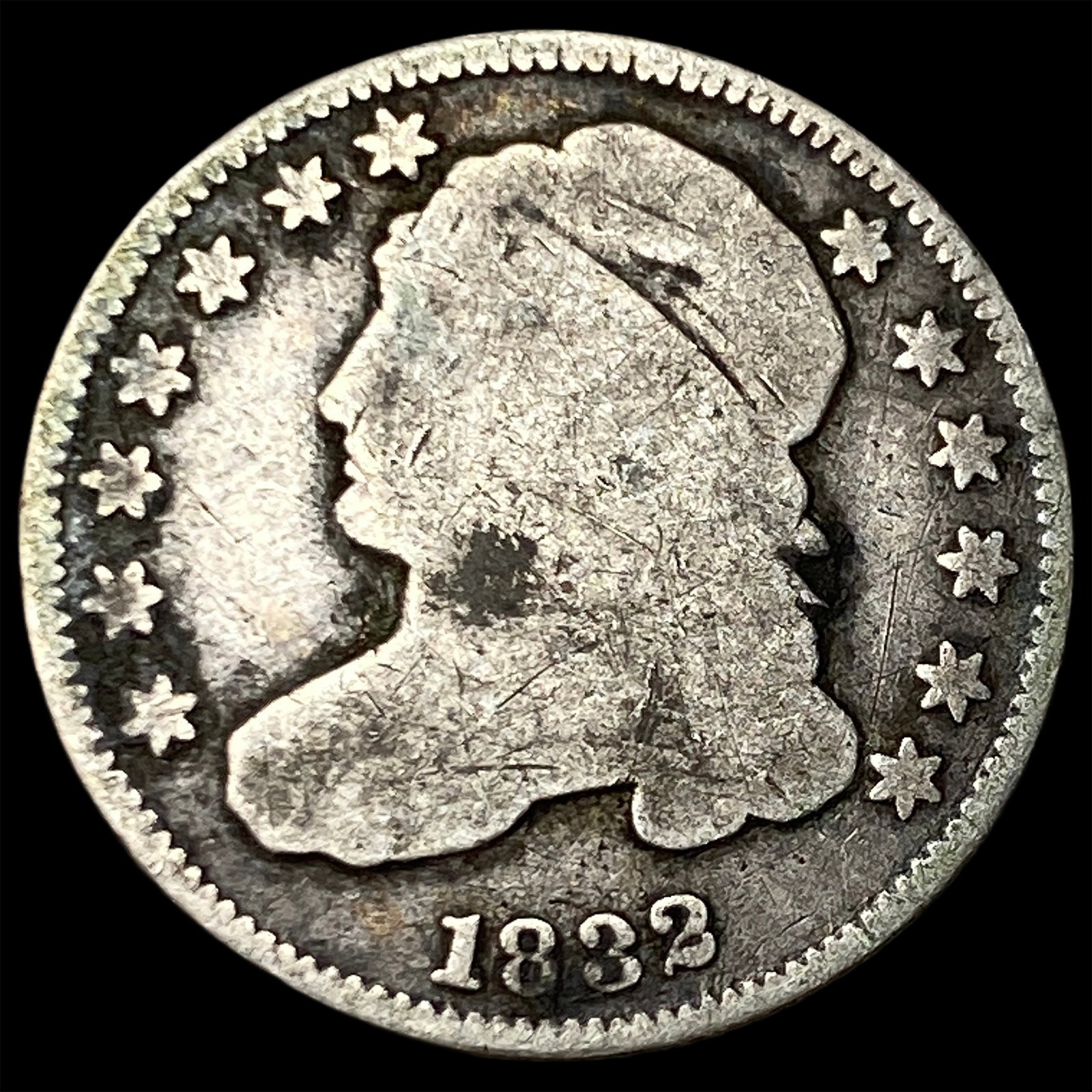 1832 Silver Capped Bust Dime NICELY CIRCULATED: 1832 Silver Capped Bust Dime NICELY CIRCULATED
