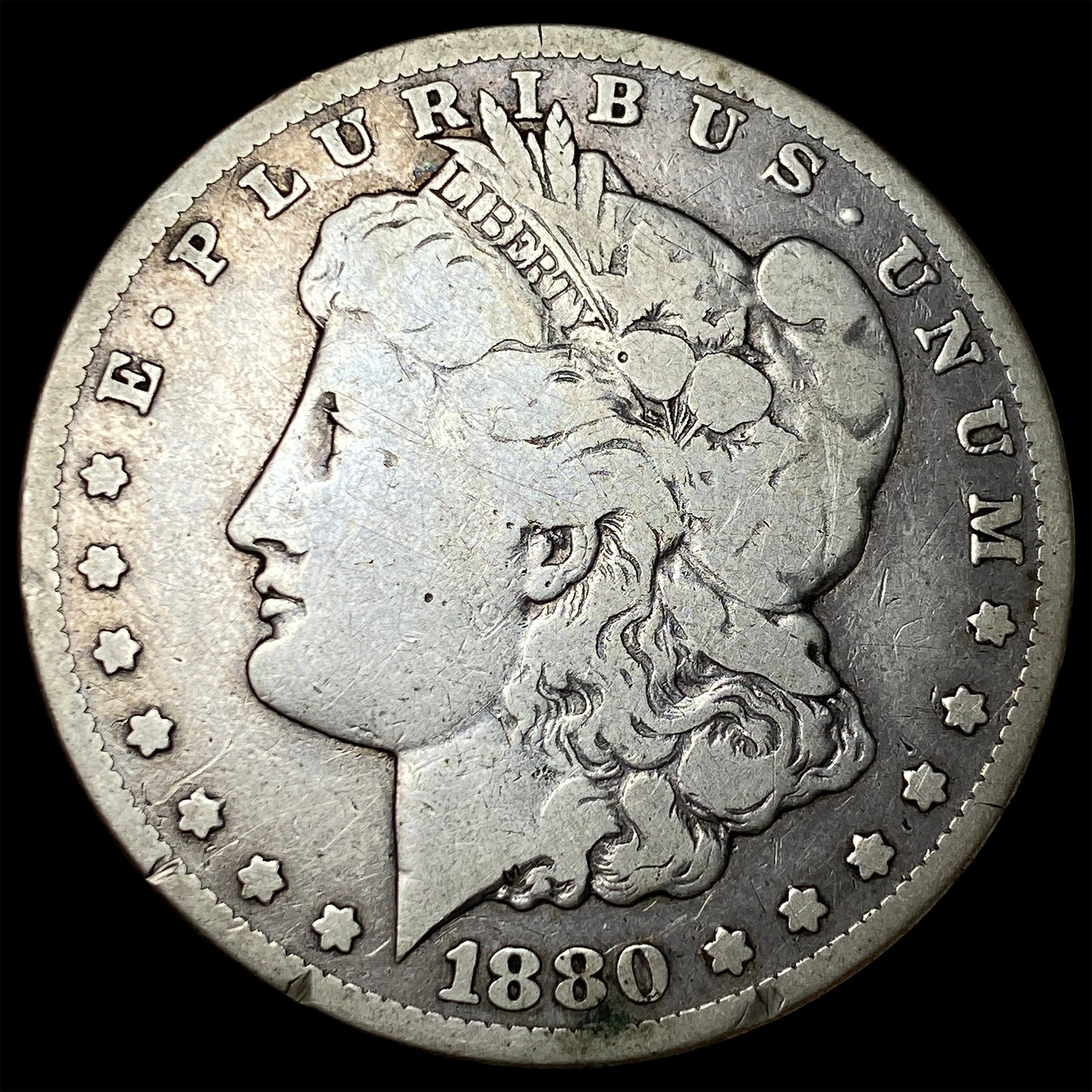 1880-CC Silver Morgan Dollar LIGHTLY CIRCULATED: 1880-CC Silver Morgan Dollar LIGHTLY CIRCULATED