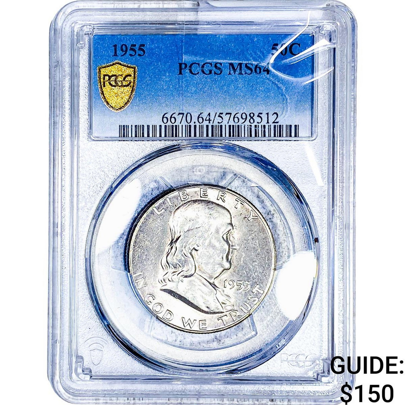 1955 Franklin Half Dollar PCGS MS64: 1955 Franklin Half Dollar PCGS MS64
