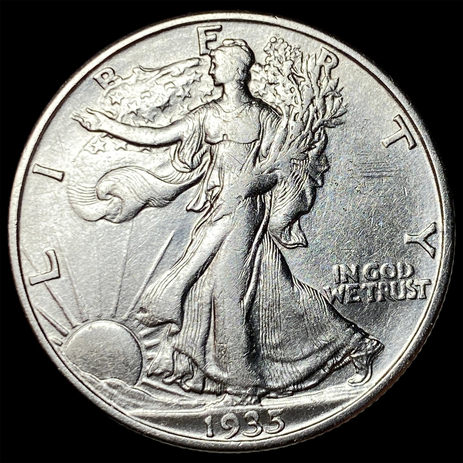 1935-S Silver Half Dollar CHOICE AU: 1935-S Silver Half Dollar CHOICE AU