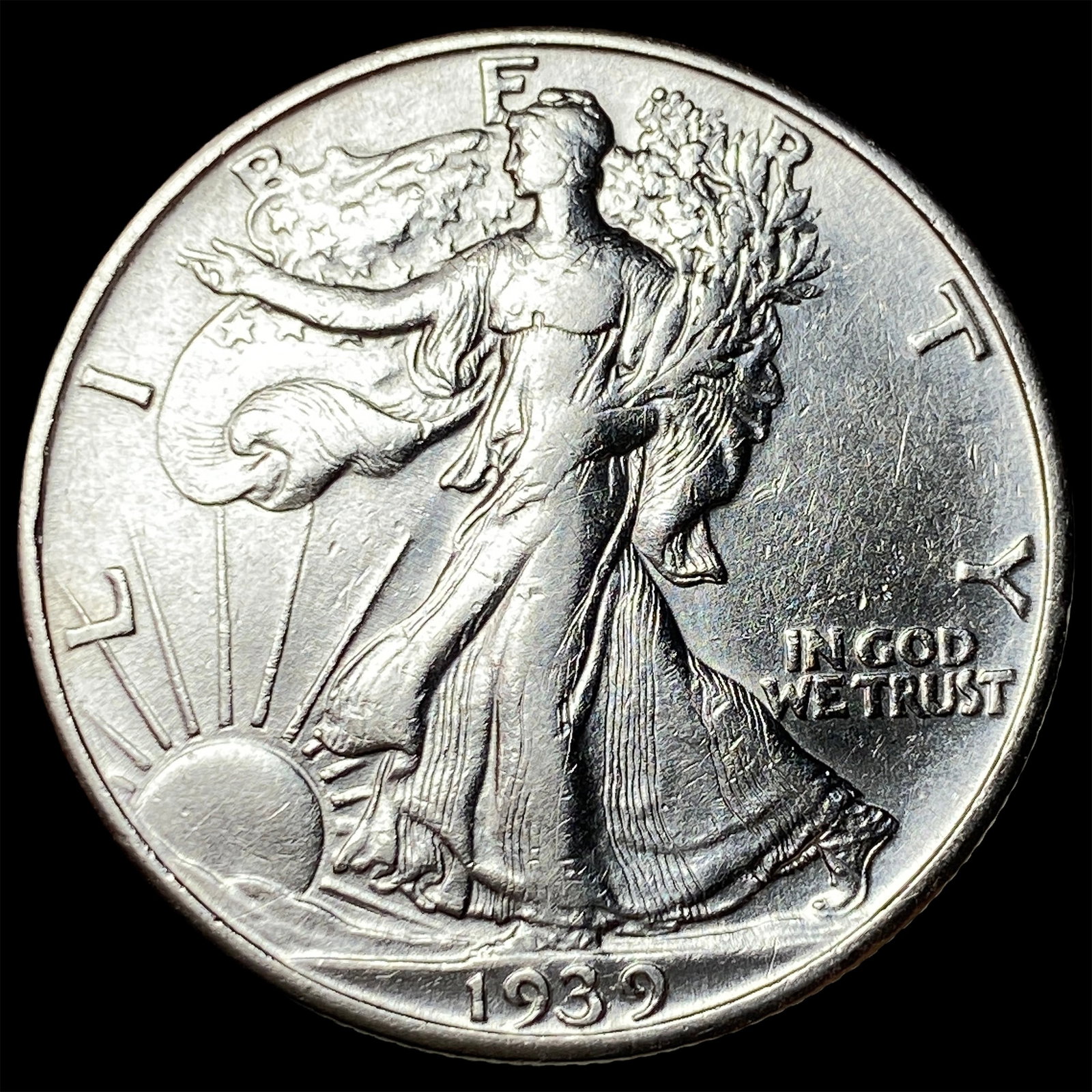 1939-D Silver Walking Liberty Half Dollar CHOICE AU: 1939-D Silver Walking Liberty Half Dollar CHOICE AU