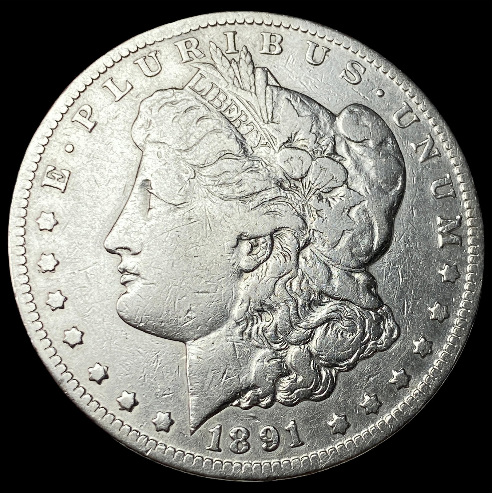 1891-CC Silver Morgan Dollar LIGHTLY CIRCULATED: 1891-CC Silver Morgan Dollar LIGHTLY CIRCULATED