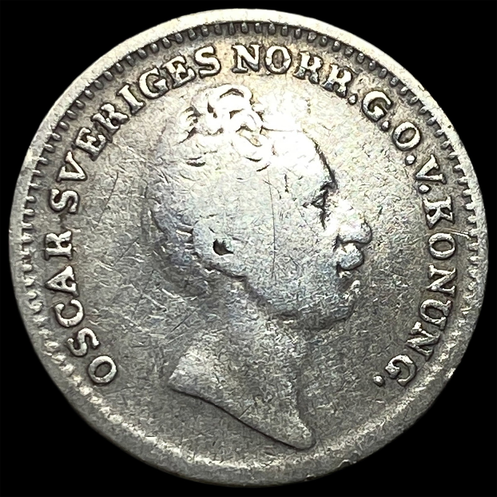 1852 Sweden Silver 1/16 Riksdaler: 1852 Sweden Silver 1/16 Riksdaler