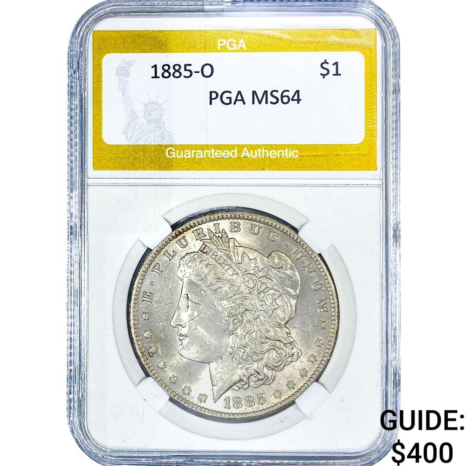 1885-O Morgan Silver Dollar PGA MS64: 1885-O Morgan Silver Dollar PGA MS64