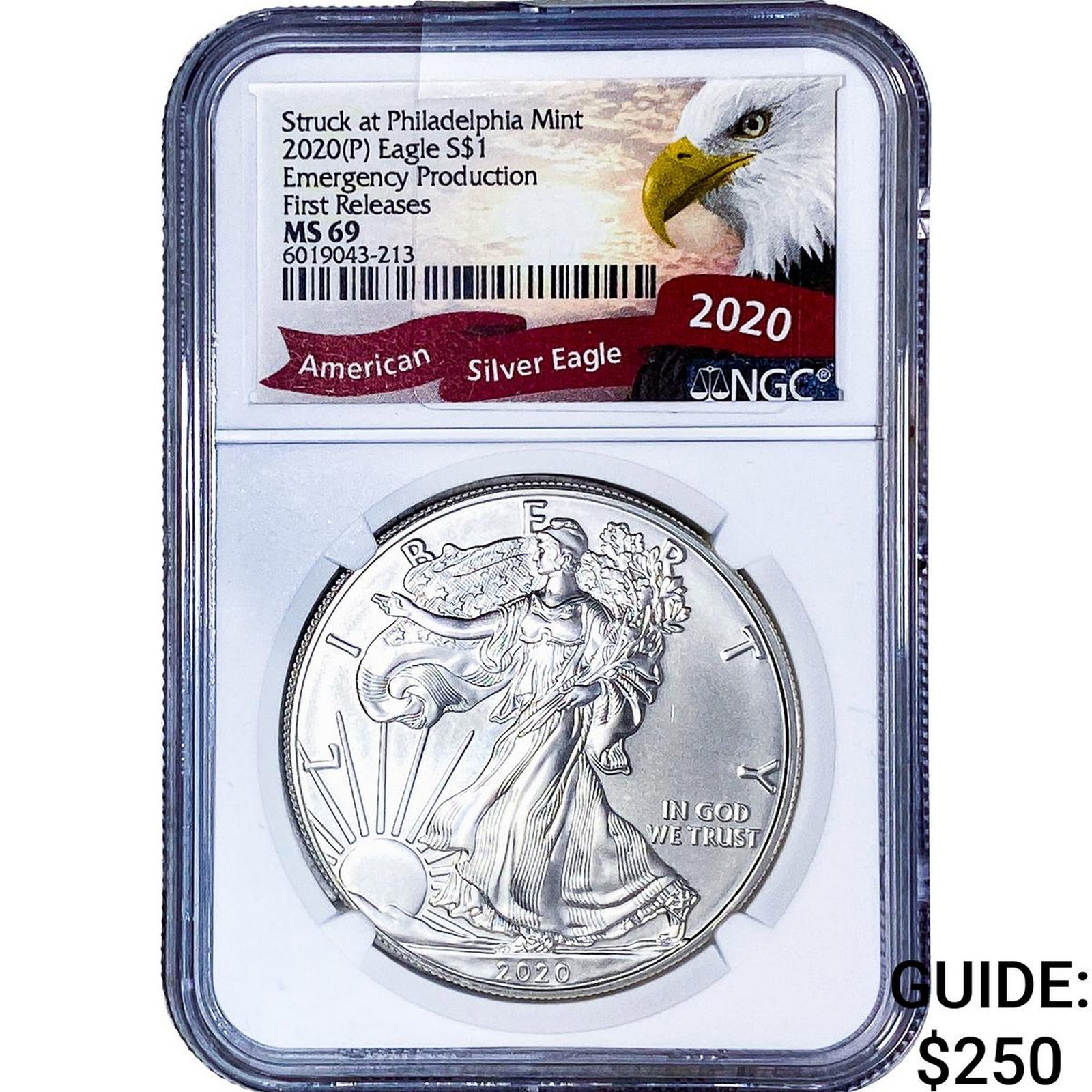2020 Silver Eagle NGC MS69: 2020 Silver Eagle NGC MS69