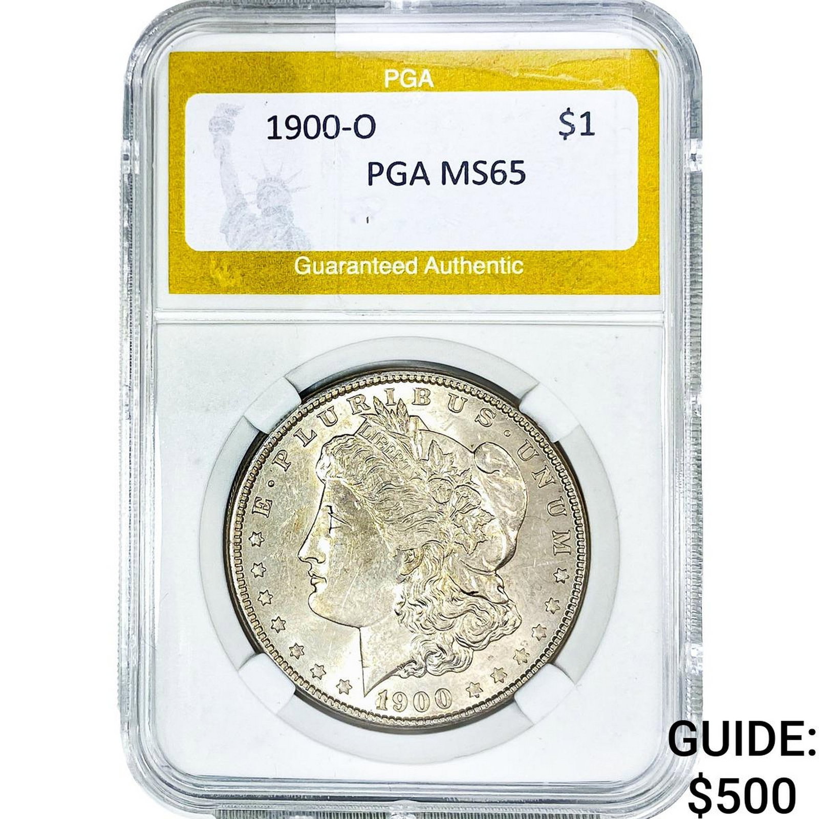 1900-O Morgan Silver Dollar PGA MS65: 1900-O Morgan Silver Dollar PGA MS65