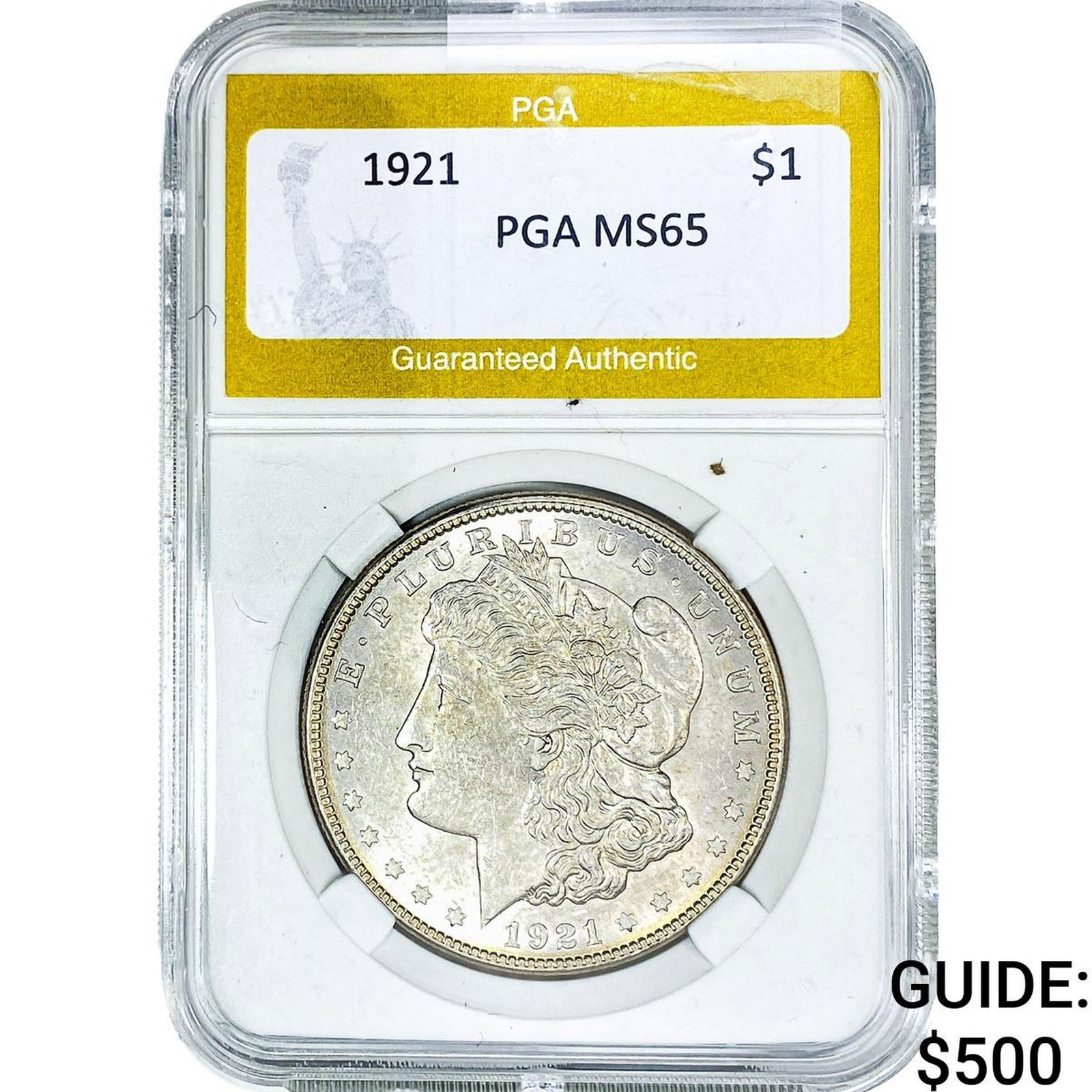 1921 Morgan Silver Dollar PGA MS65: 1921 Morgan Silver Dollar PGA MS65