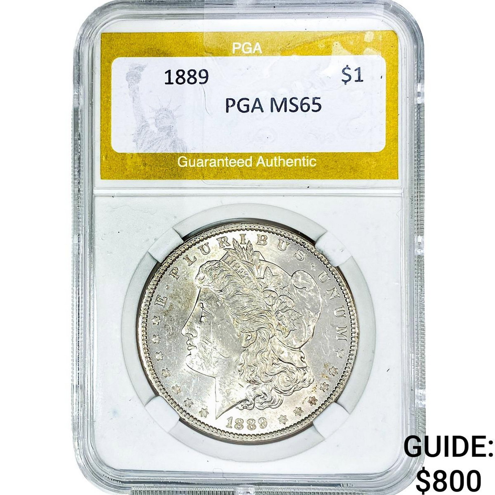 1889 Morgan Silver Dollar PGA MS65: 1889 Morgan Silver Dollar PGA MS65