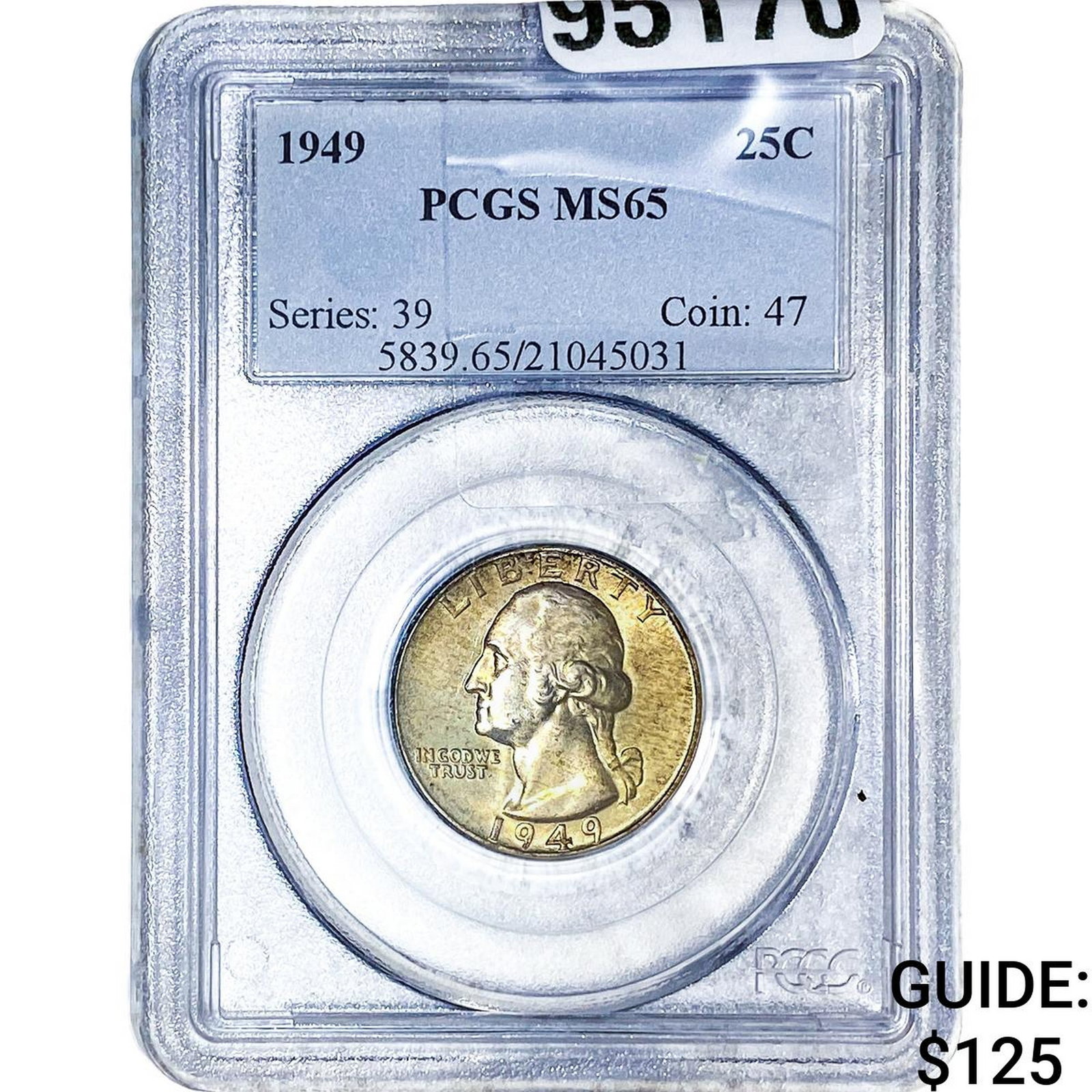 1949 Washington Silver Quarter PCGS MS65: 1949 Washington Silver Quarter PCGS MS65