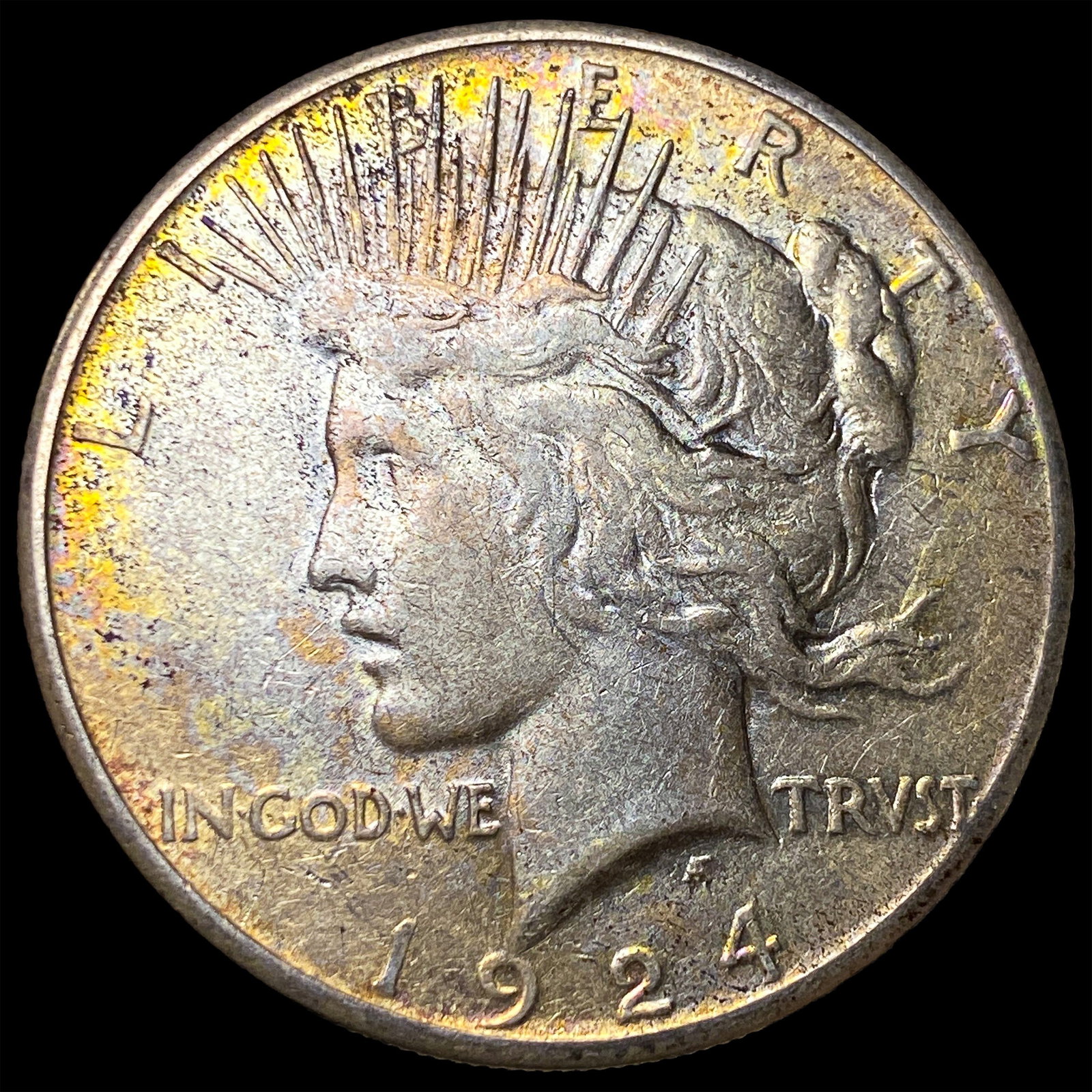 1924-S Silver Peace Dollar NEARLY UNCIRCULATED: 1924-S Silver Peace Dollar NEARLY UNCIRCULATED