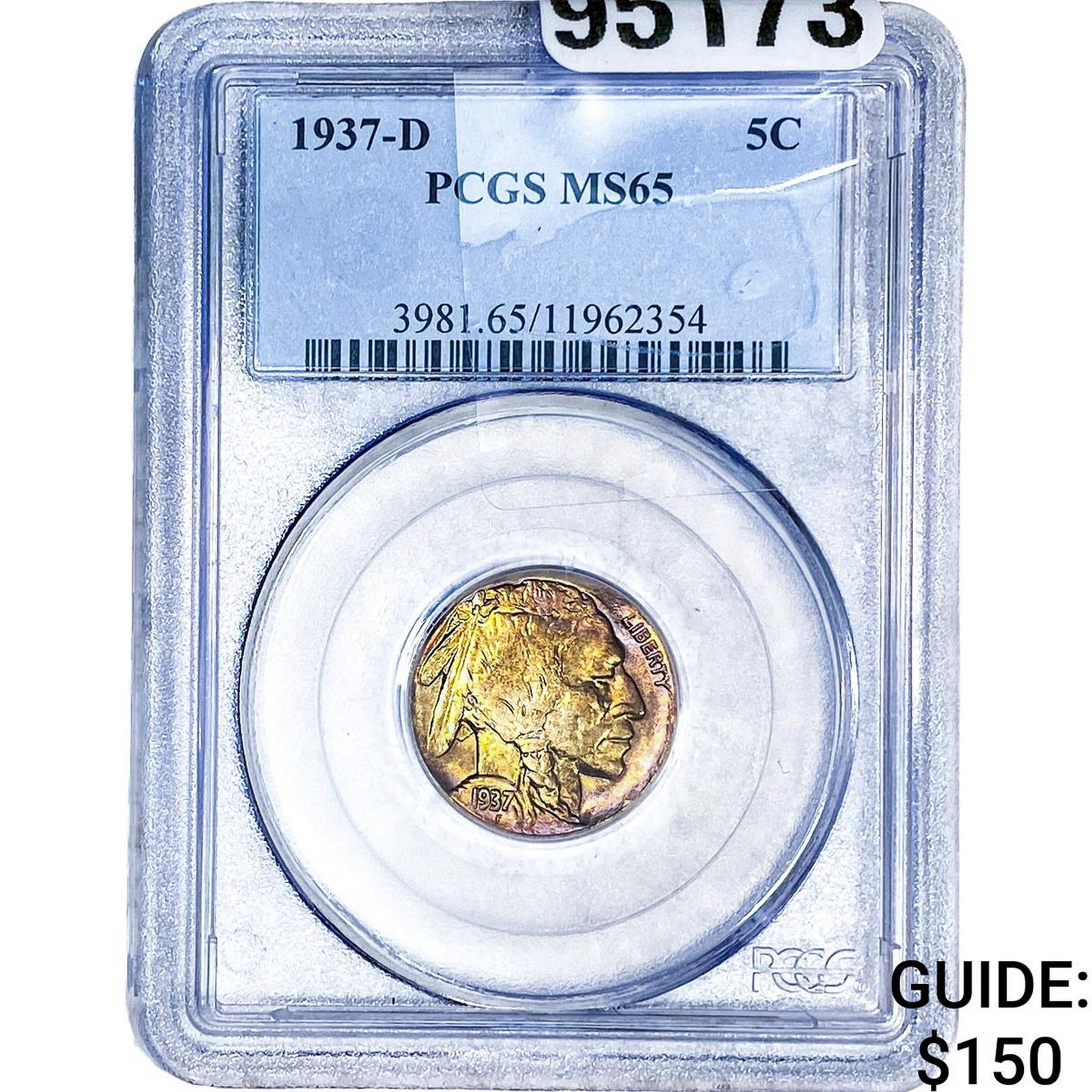 1937-D Buffalo Nickel PCGS MS65: 1937-D Buffalo Nickel PCGS MS65