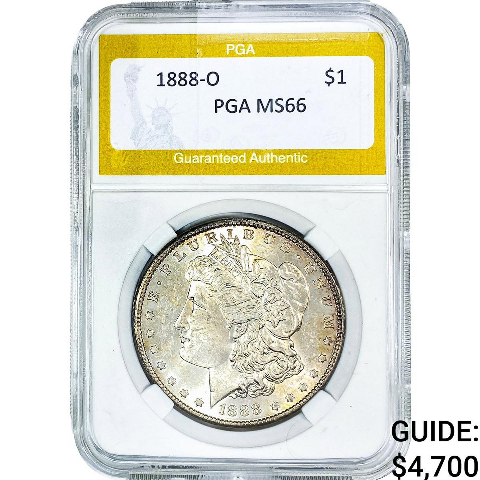 1888-O Morgan Silver Dollar PGA MS66: 1888-O Morgan Silver Dollar PGA MS66
