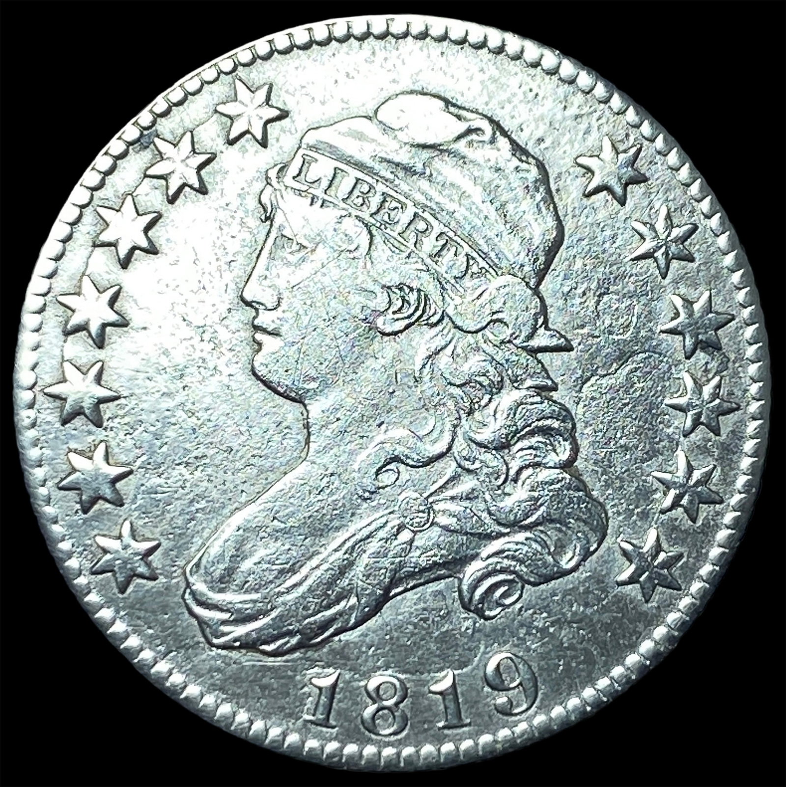 1819 Capped Bust Quarter CLOSELY UNCIRCULATED: 1819 Capped Bust Quarter CLOSELY UNCIRCULATED