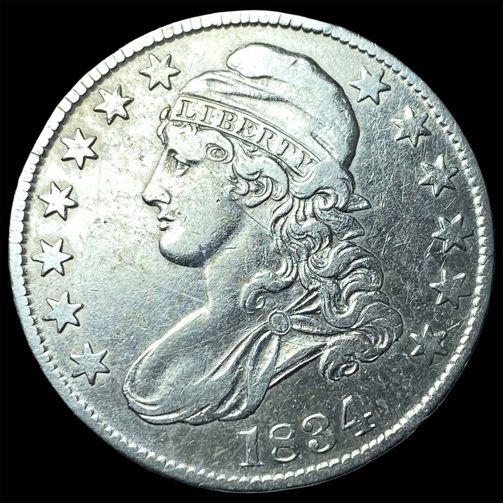 1834 Capped Bust Half Dollar NEARLY UNCIRCULATED (1 of 2)