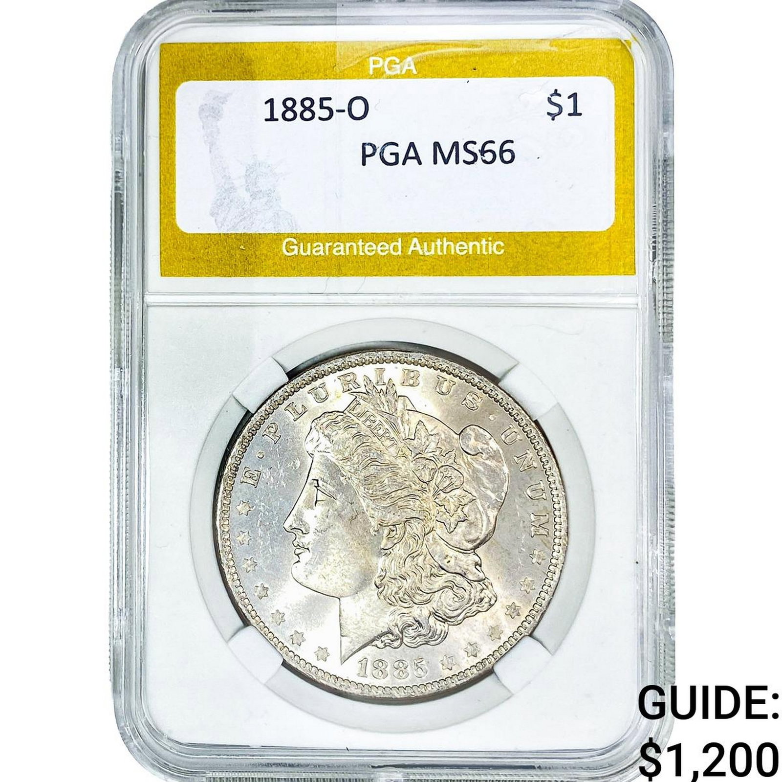 1885-O Morgan Silver Dollar PGA MS66: 1885-O Morgan Silver Dollar PGA MS66
