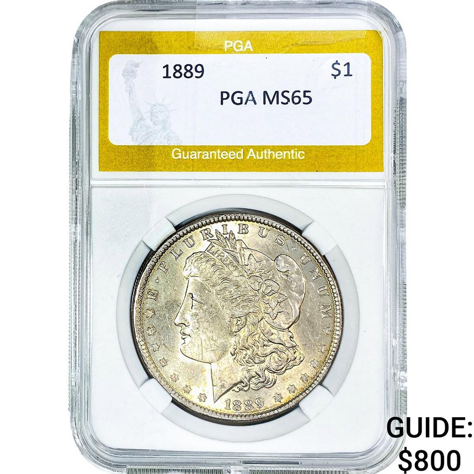 1889 Morgan Silver Dollar PGA MS65: 1889 Morgan Silver Dollar PGA MS65