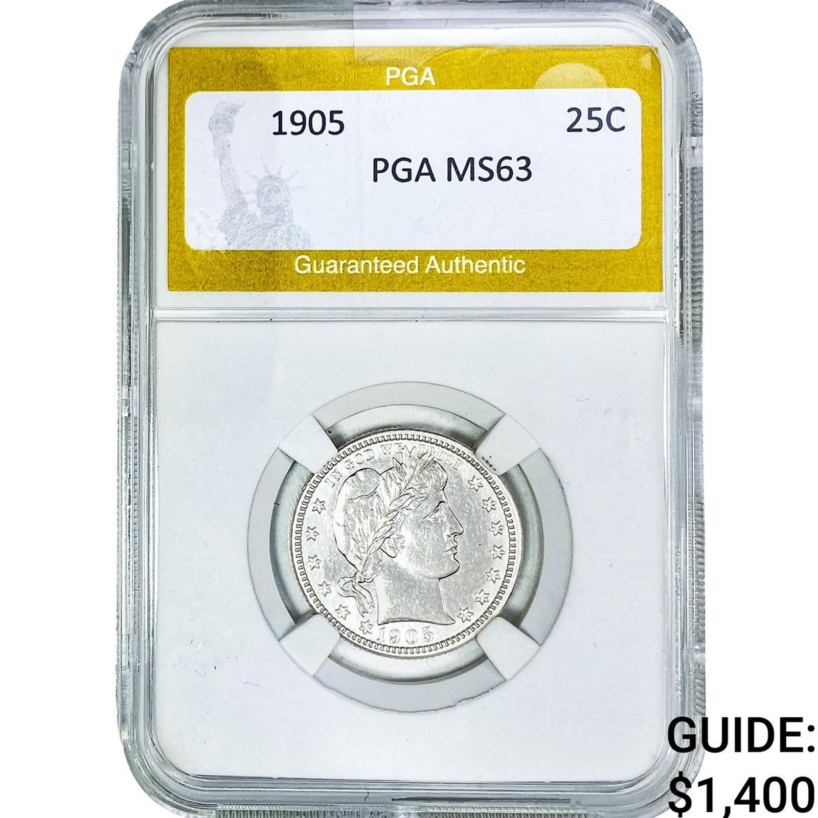 1905 Barber Quarter PGA MS63 (1 of 2)