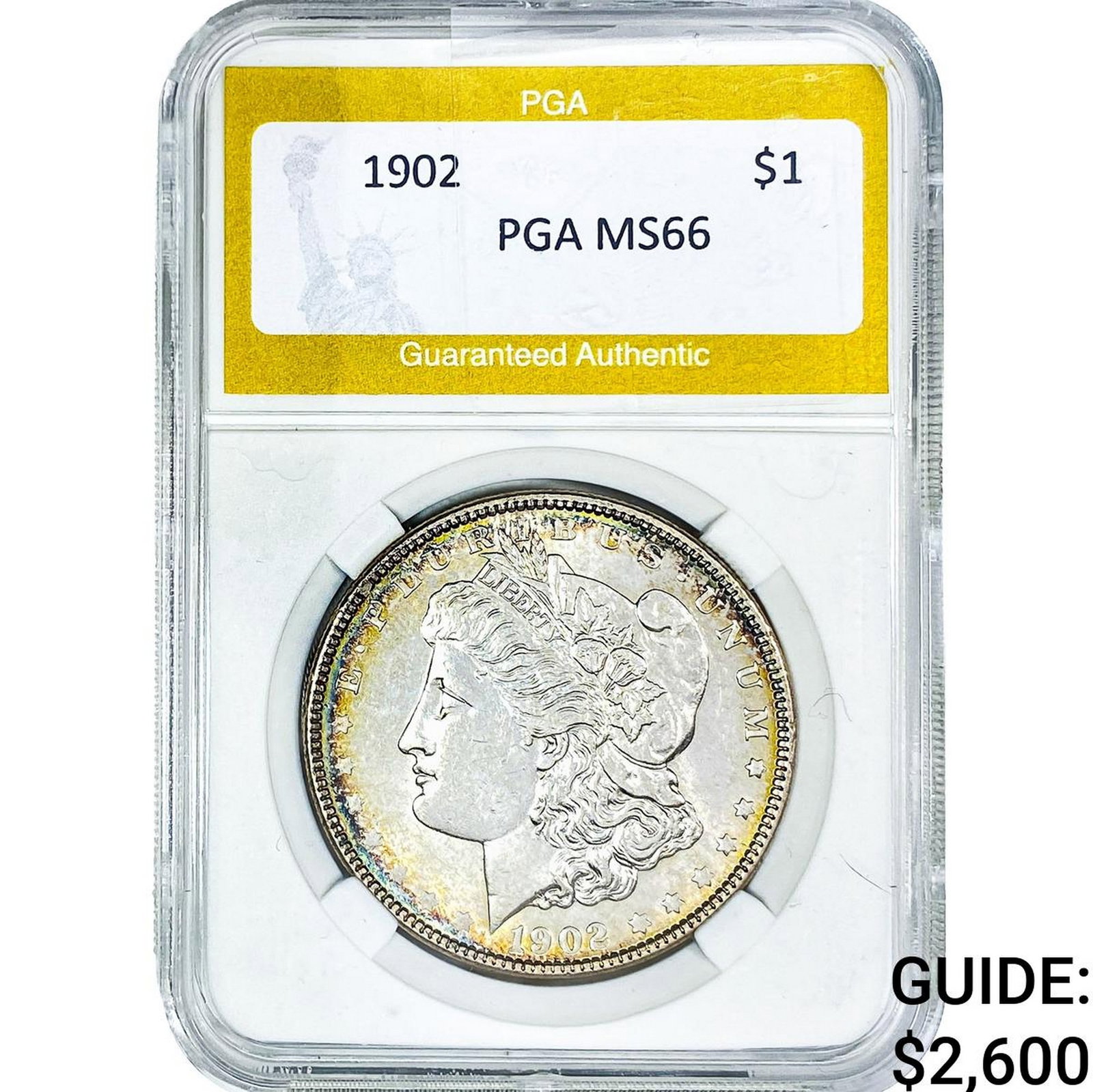 1902 Morgan Silver Dollar PGA MS66: 1902 Morgan Silver Dollar PGA MS66