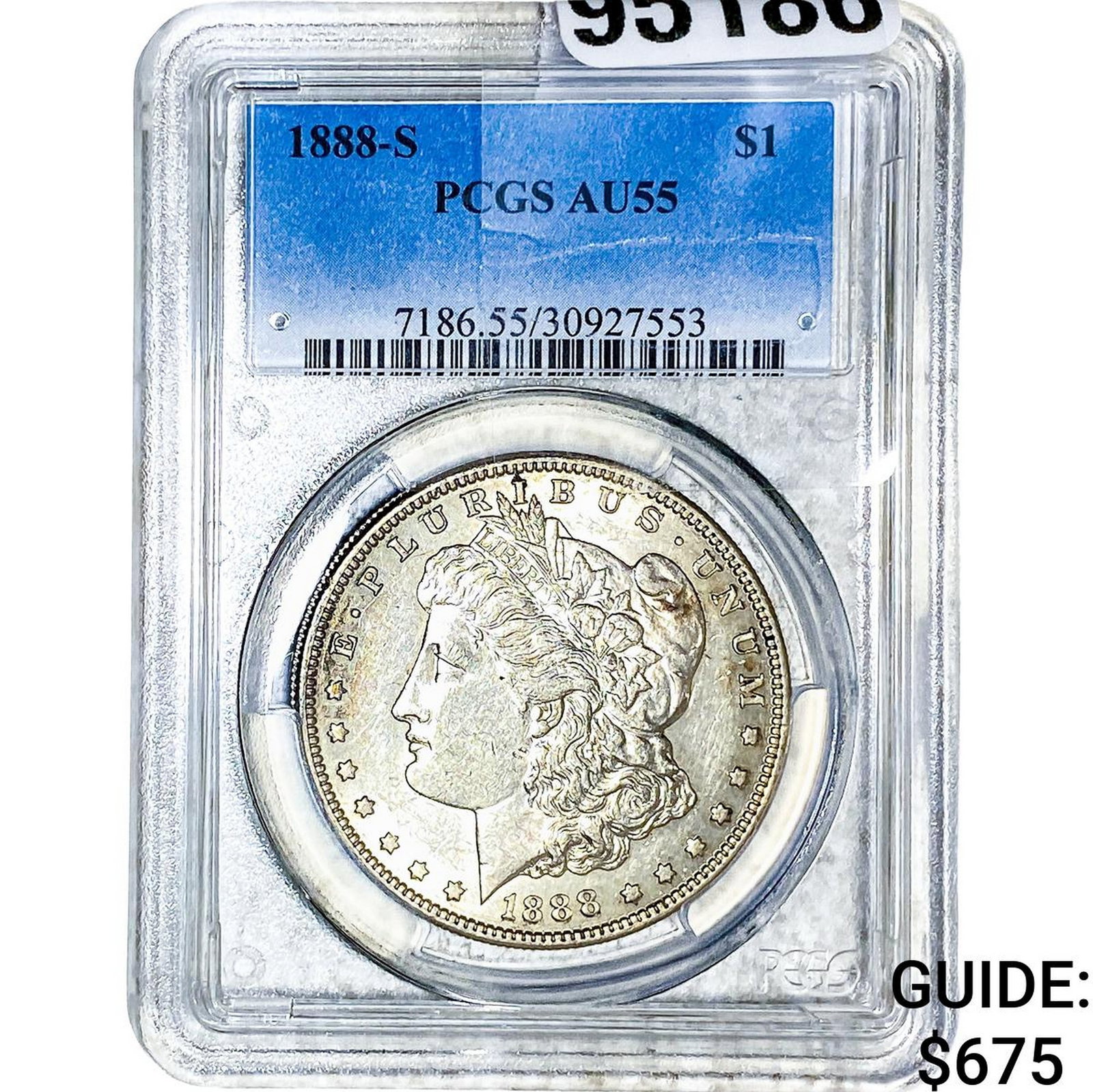 1888-S Morgan Silver Dollar PCGS AU55: 1888-S Morgan Silver Dollar PCGS AU55