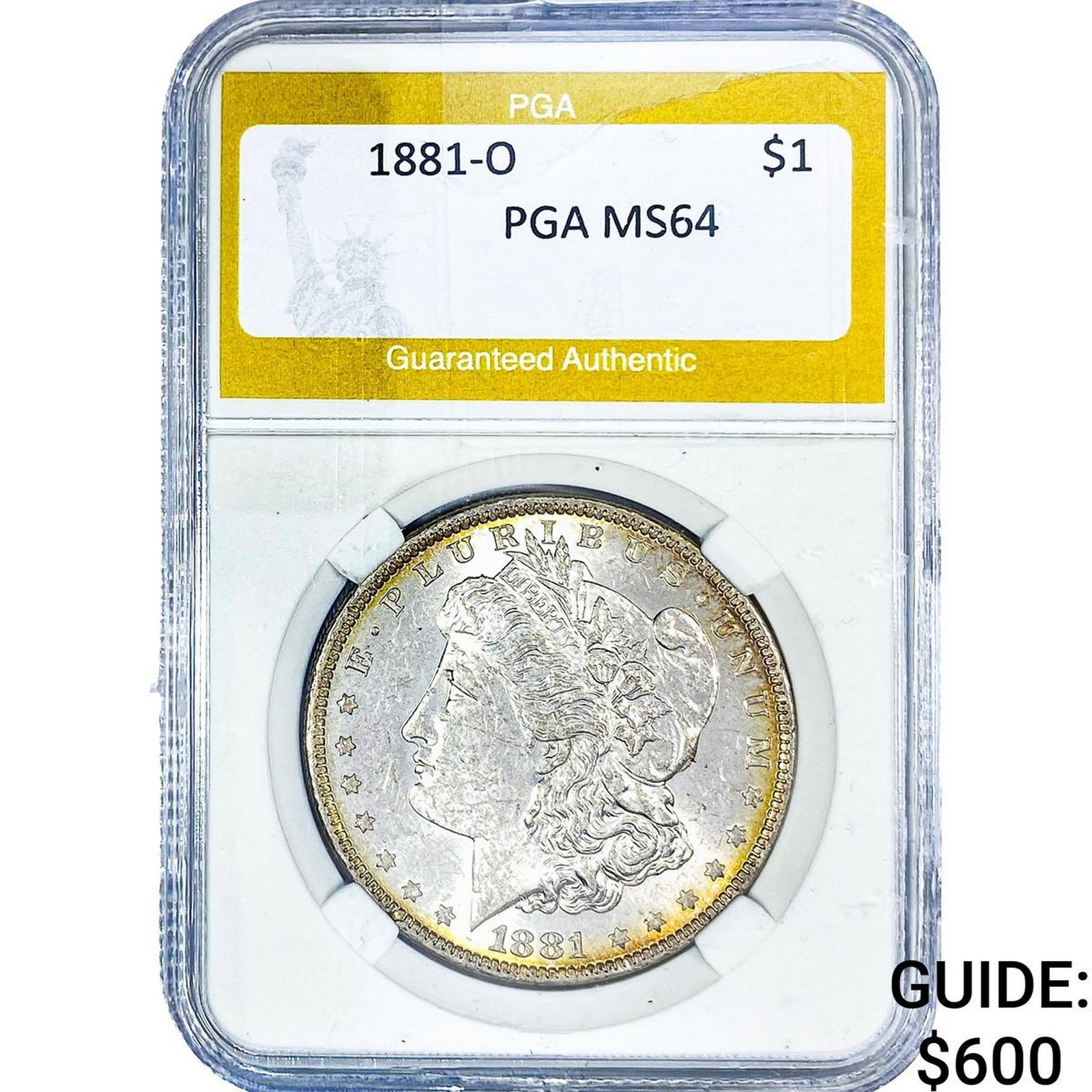 1881-O Morgan Silver Dollar PGA MS64: 1881-O Morgan Silver Dollar PGA MS64