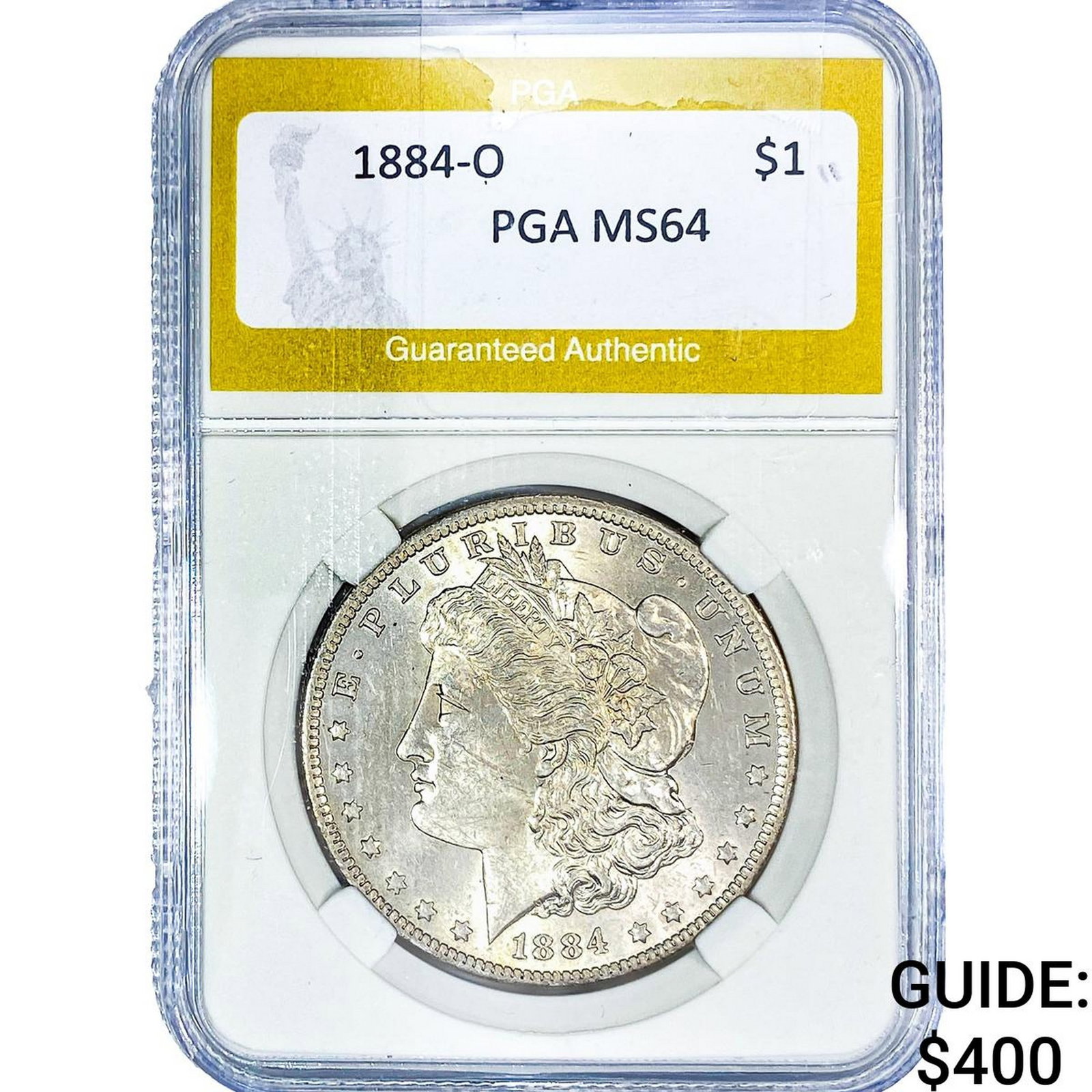 1884-O Morgan Silver Dollar PGA MS64: 1884-O Morgan Silver Dollar PGA MS64