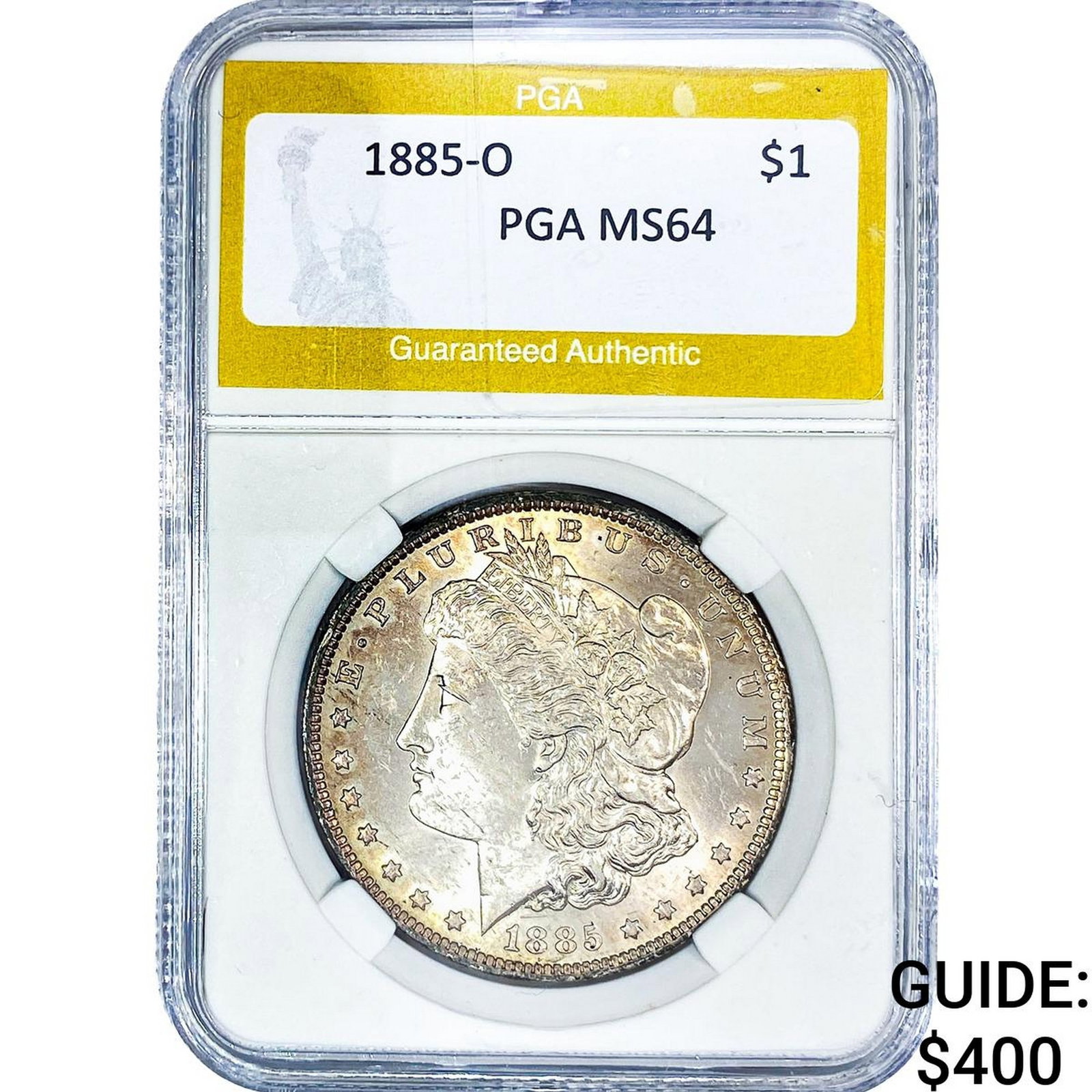 1885-O Morgan Silver Dollar PGA MS64: 1885-O Morgan Silver Dollar PGA MS64