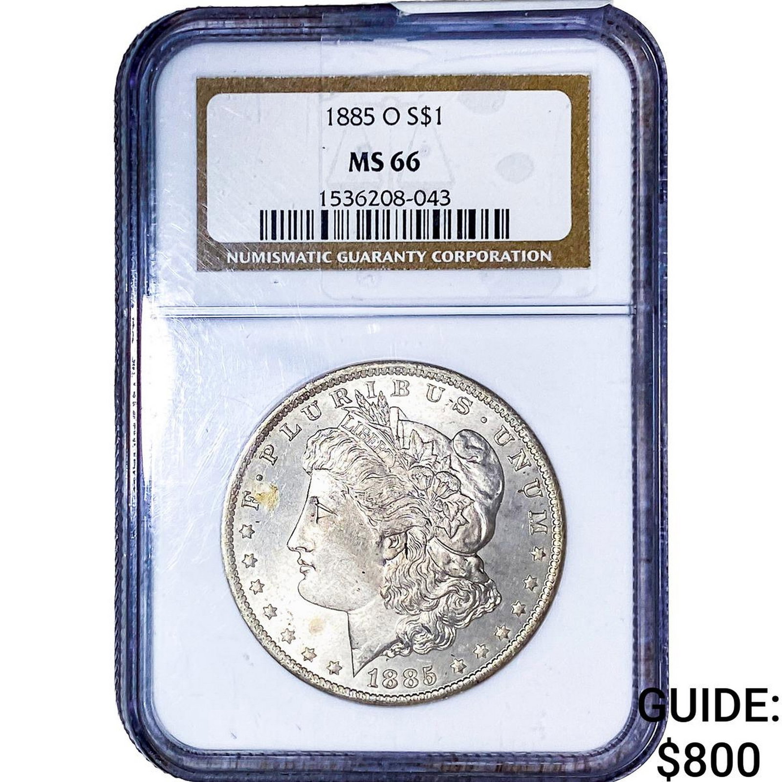 1885-O Morgan Silver Dollar NGC MS66: 1885-O Morgan Silver Dollar NGC MS66