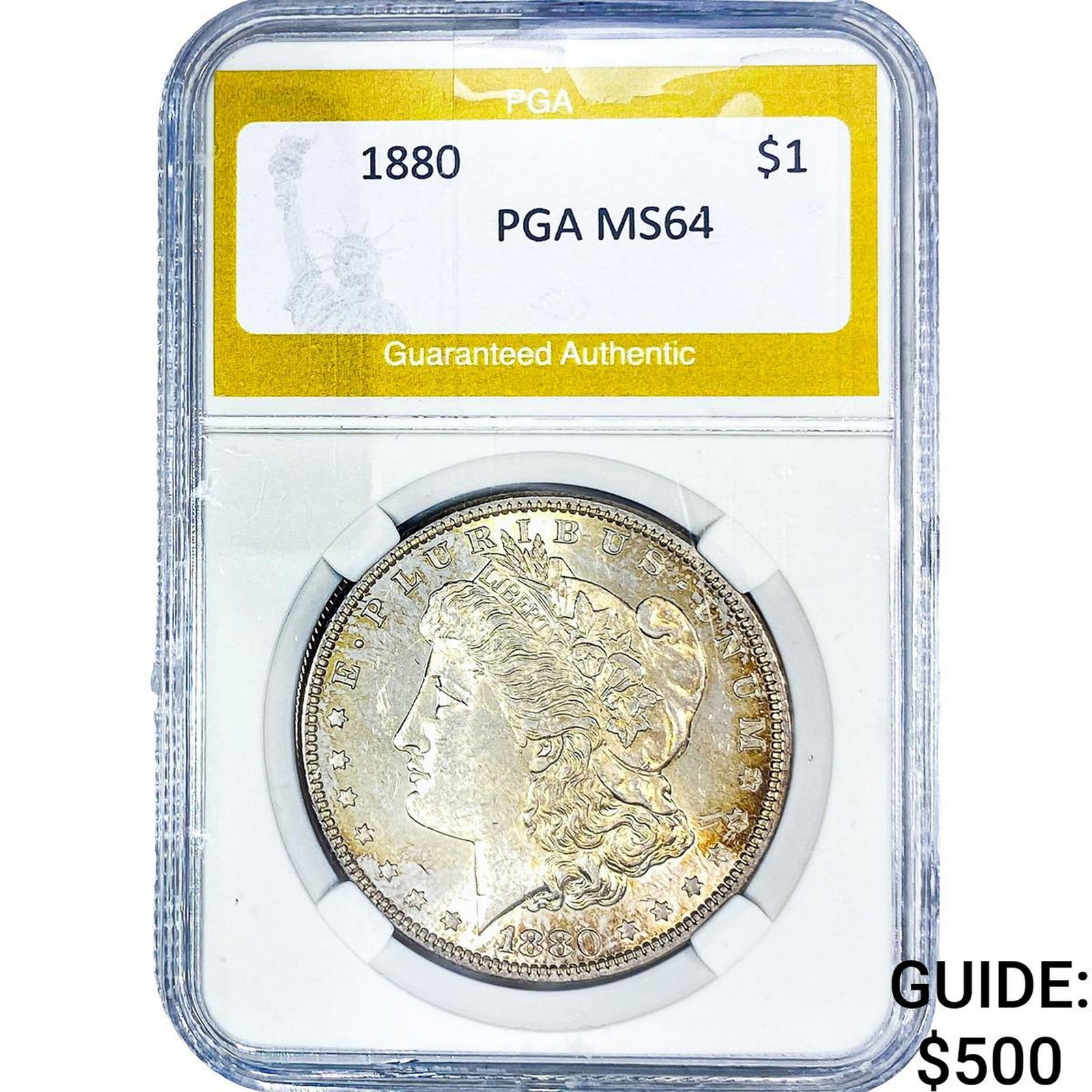1880 Morgan Silver Dollar PGA MS64: 1880 Morgan Silver Dollar PGA MS64