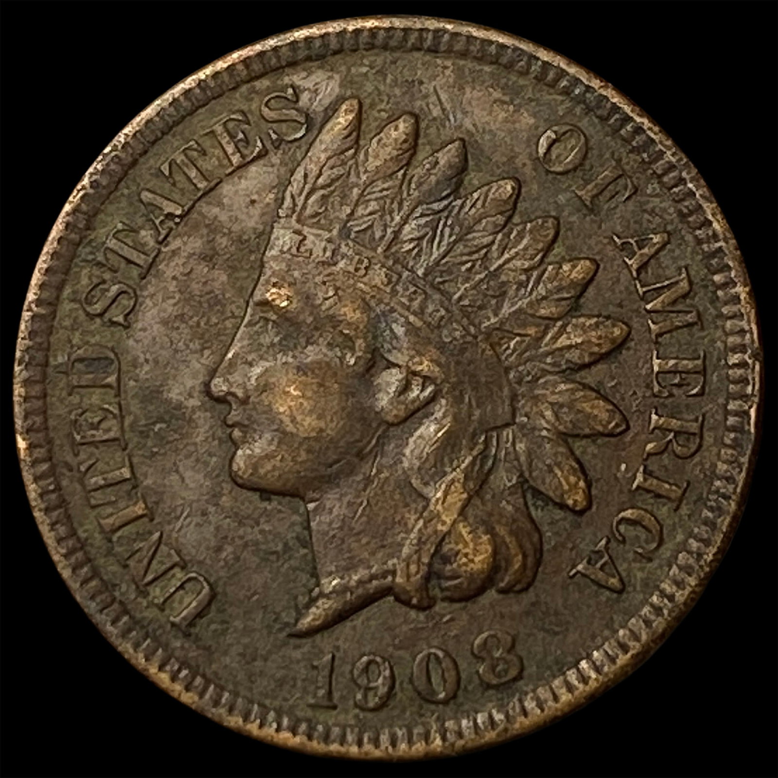 1908-S Indian Head Cent NEARLY UNCIRCULATED: 1908-S Indian Head Cent NEARLY UNCIRCULATED