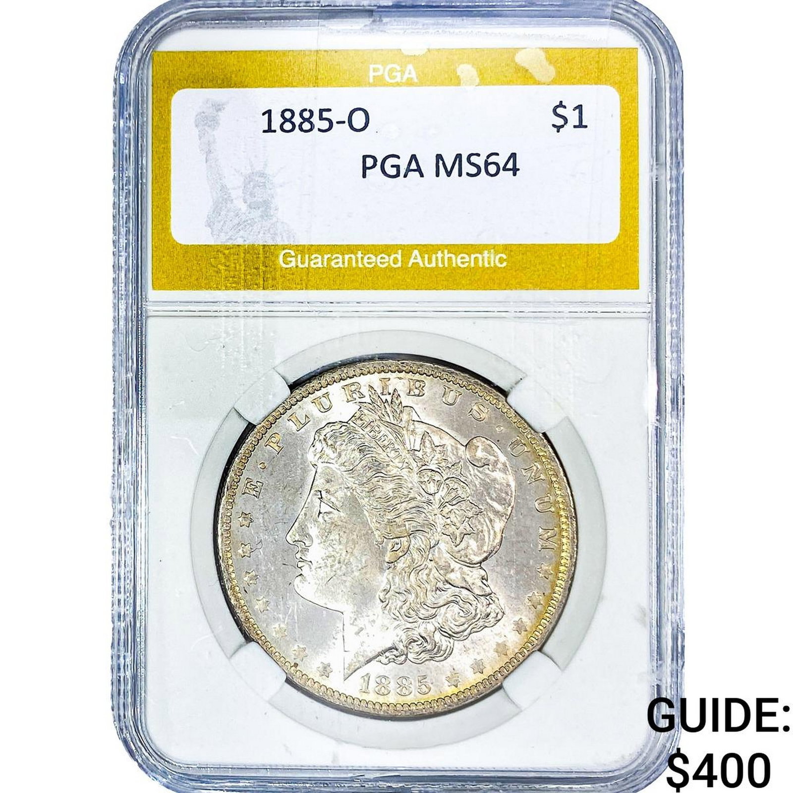 1885-O Morgan Silver Dollar PGA MS64: 1885-O Morgan Silver Dollar PGA MS64