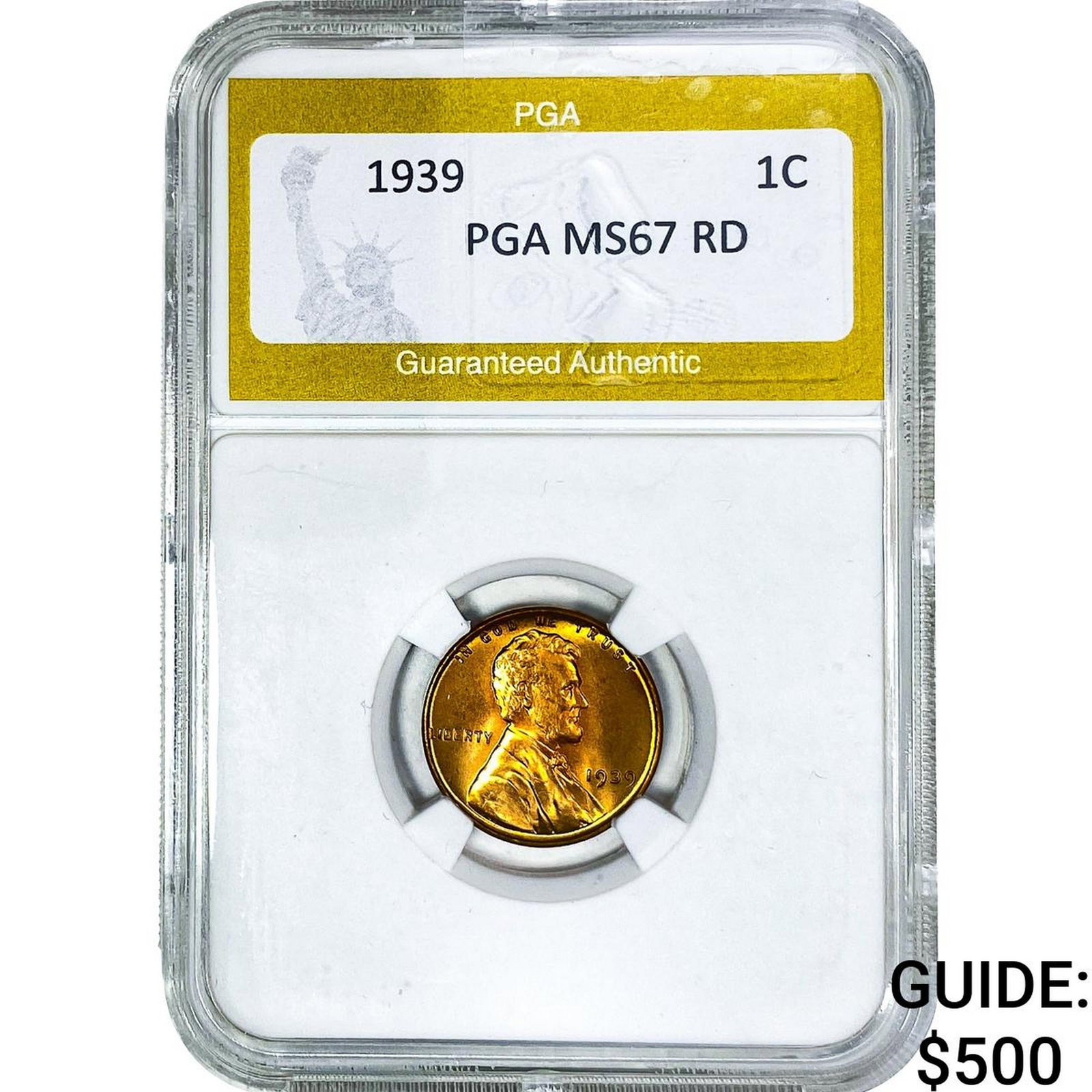 1939 Wheat Cent PGA MS67 RD: 1939 Wheat Cent PGA MS67 RD