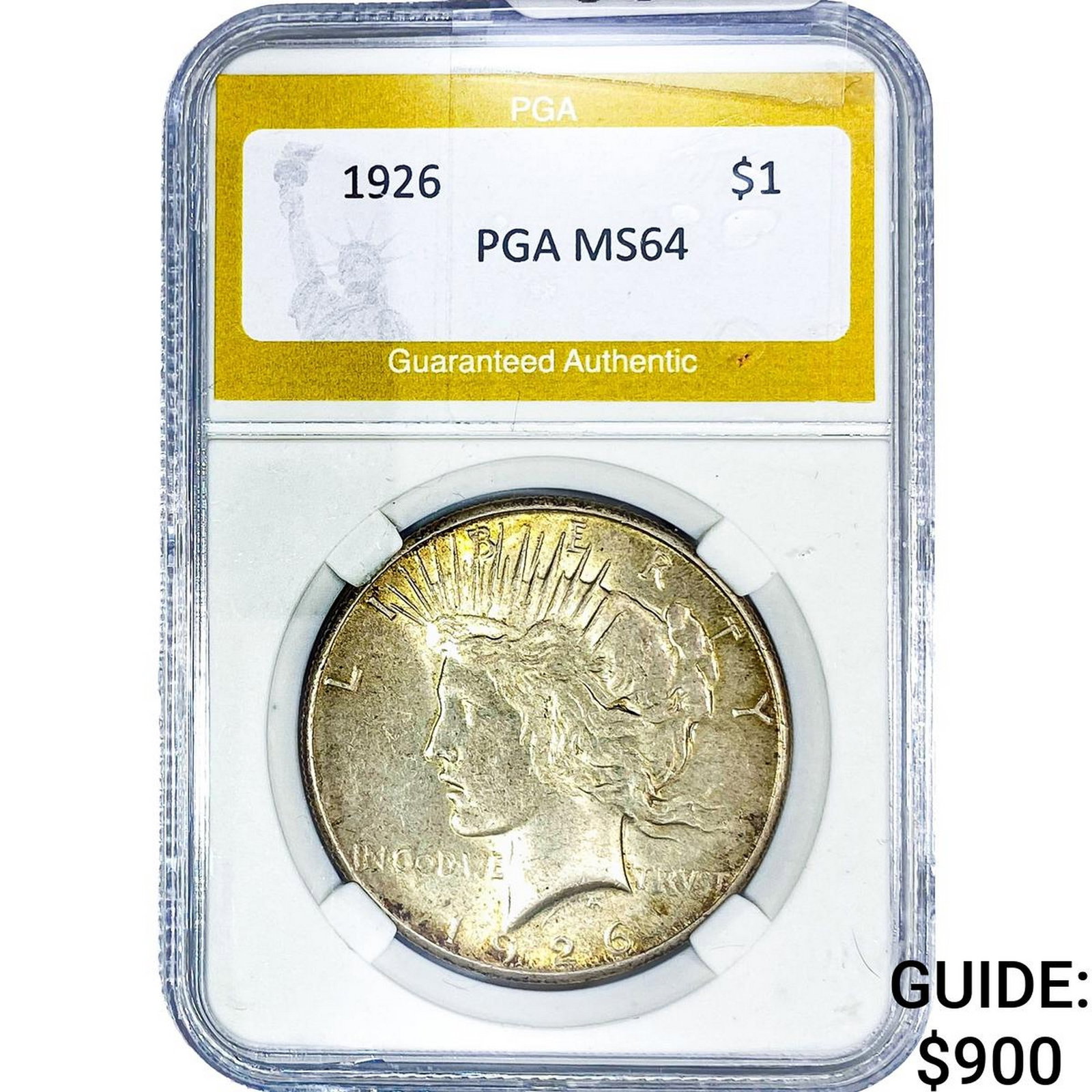 1926 Silver Peace Dollar PGA MS64: 1926 Silver Peace Dollar PGA MS64