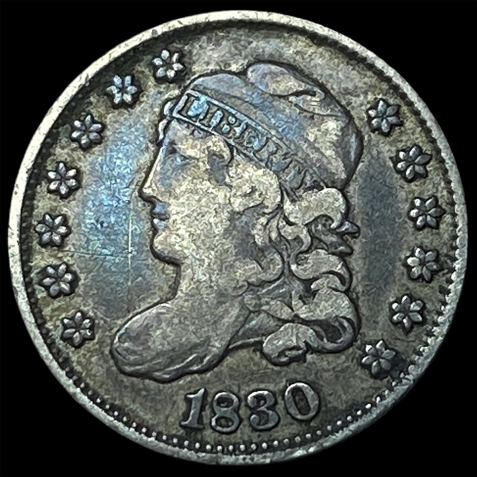 1830 Capped Bust Half Dime LIGHTLY CIRCULATED: 1830 Capped Bust Half Dime LIGHTLY CIRCULATED