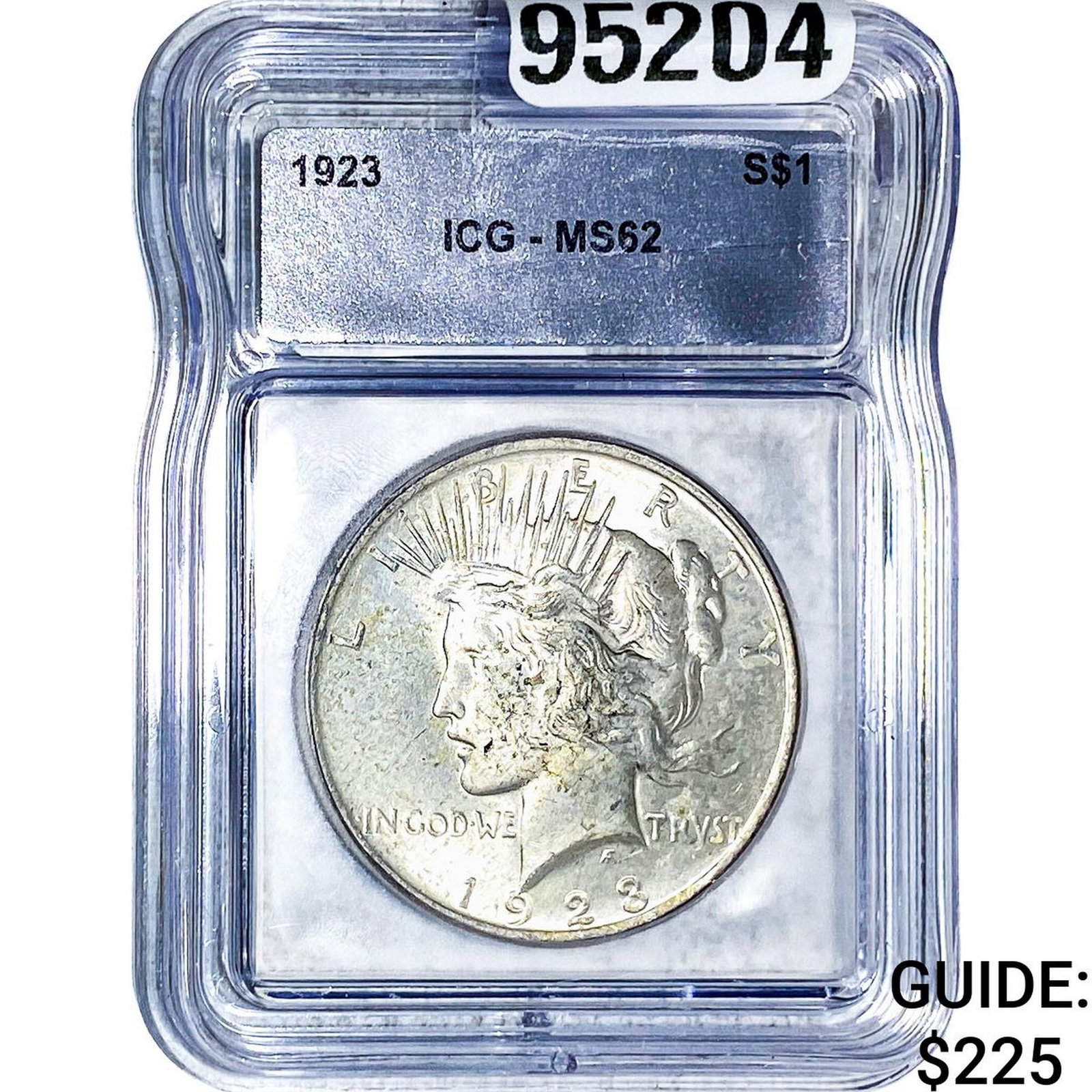 1923 Silver Peace Dollar ICG MS62: 1923 Silver Peace Dollar ICG MS62