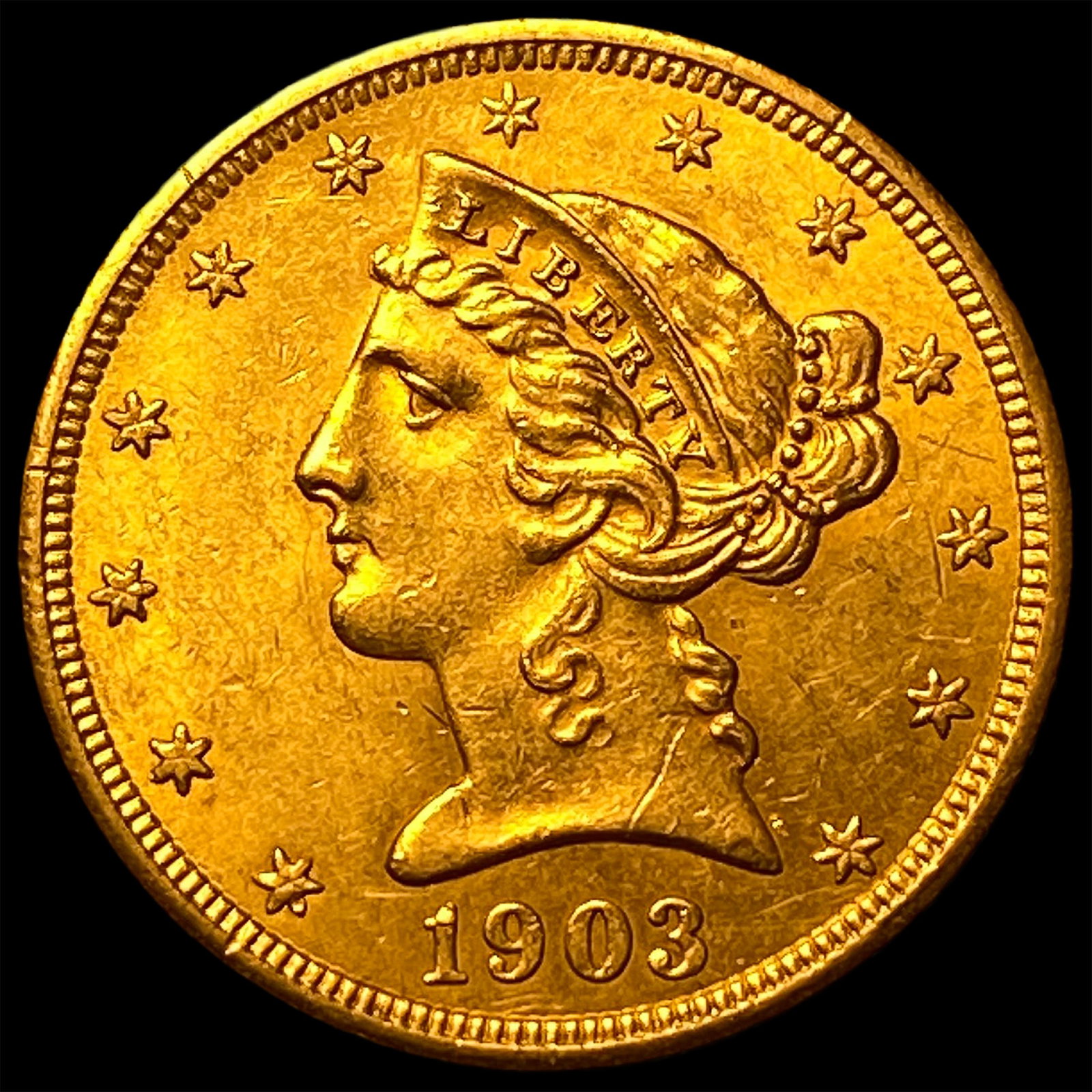 1903-S Gold $5 Liberty Head Half Eagle UNCIRCULATED: 1903-S Gold $5 Liberty Head Half Eagle UNCIRCULATED