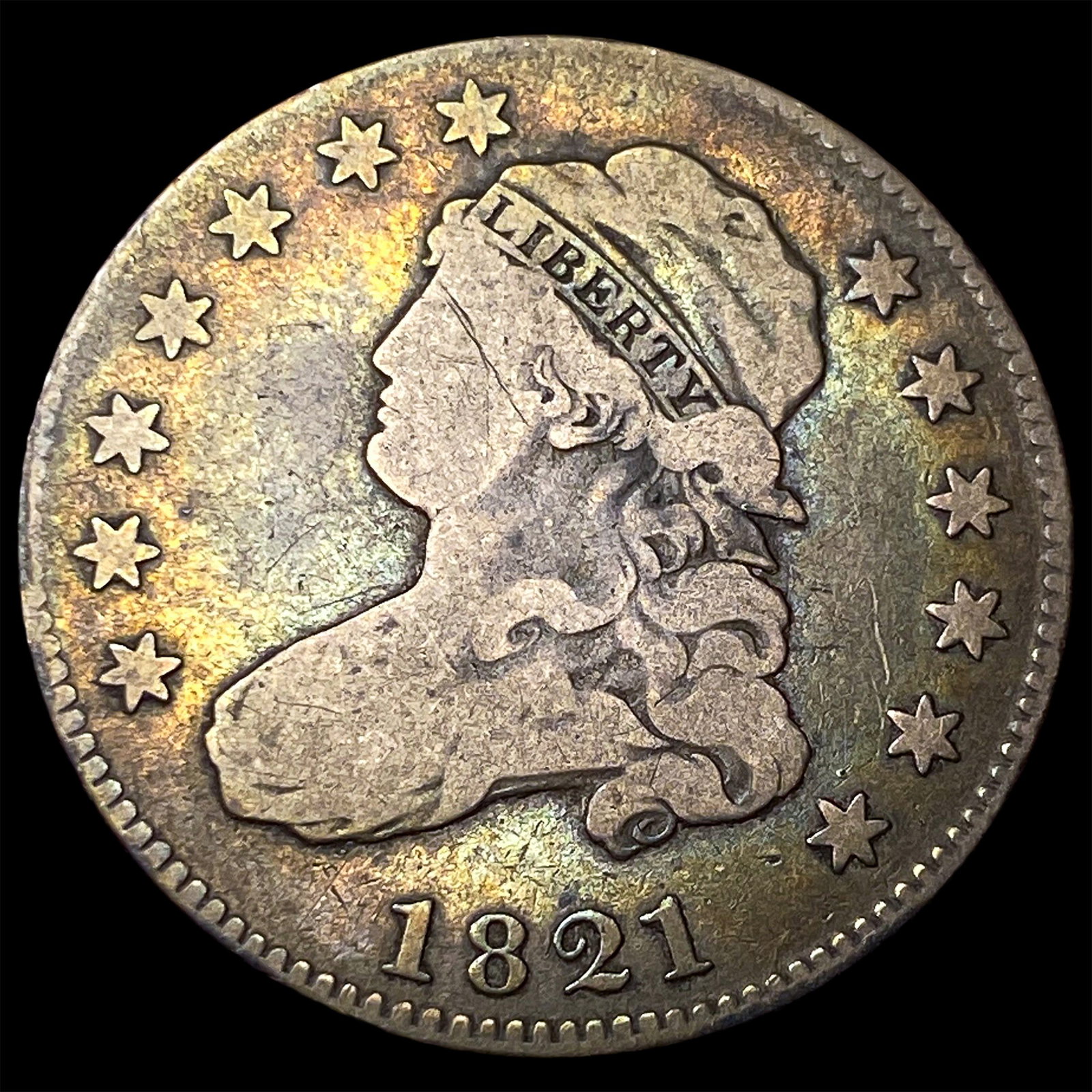 1821 Capped Bust Quarter LIGHTLY CIRCULATED (1 of 2)
