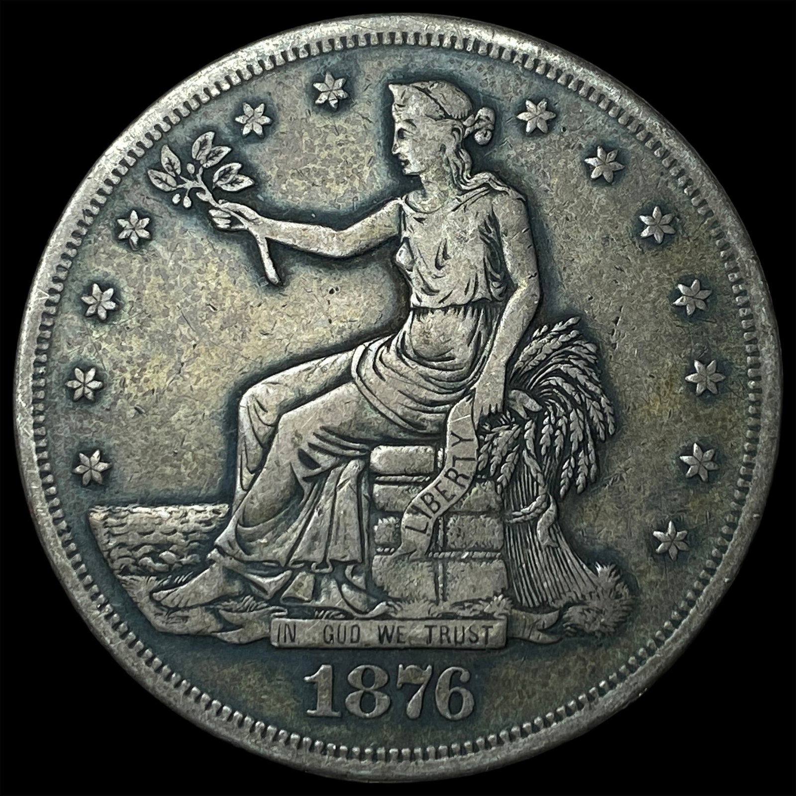 1876-S Silver Trade Dollar NEARLY UNCIRCULATED: 1876-S Silver Trade Dollar NEARLY UNCIRCULATED