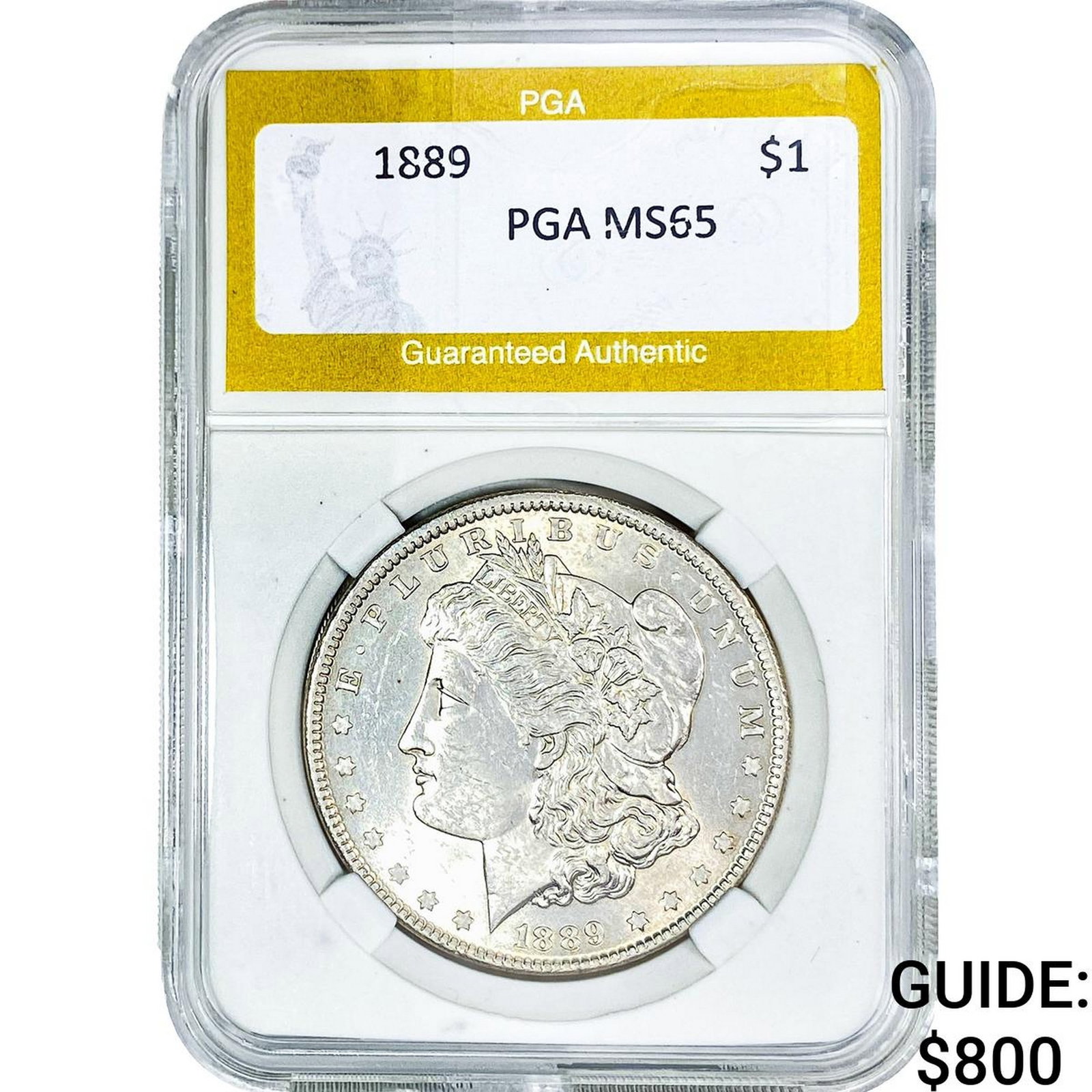 1889 Morgan Silver Dollar PGA MS65: 1889 Morgan Silver Dollar PGA MS65