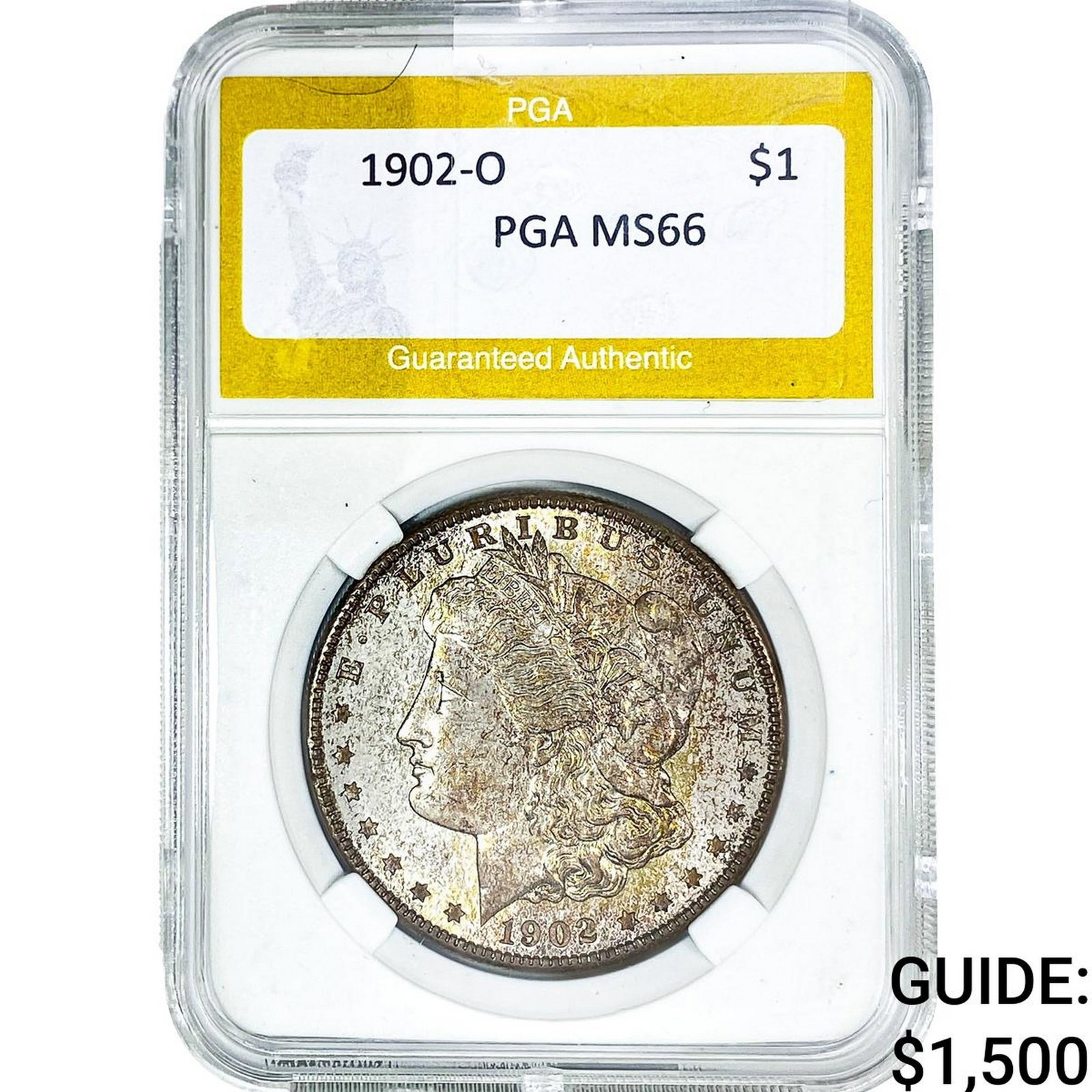 1902-O Morgan Silver Dollar PGA MS66: 1902-O Morgan Silver Dollar PGA MS66