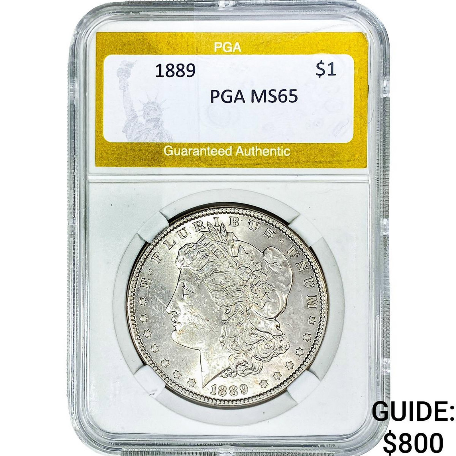 1889 Morgan Silver Dollar PGA MS65: 1889 Morgan Silver Dollar PGA MS65