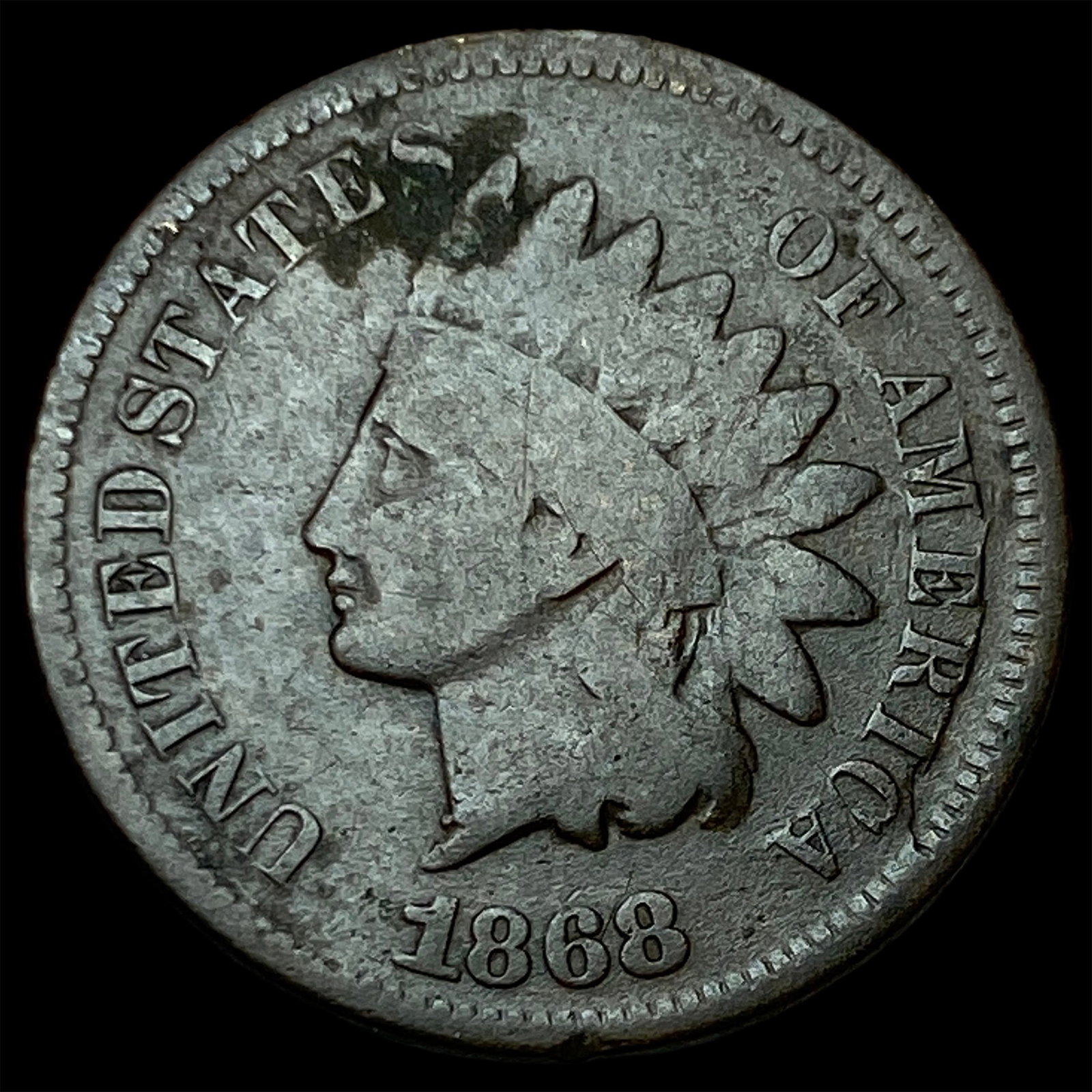 1868 Indian Head Cent CLOSELY UNCIRCULATED: 1868 Indian Head Cent CLOSELY UNCIRCULATED