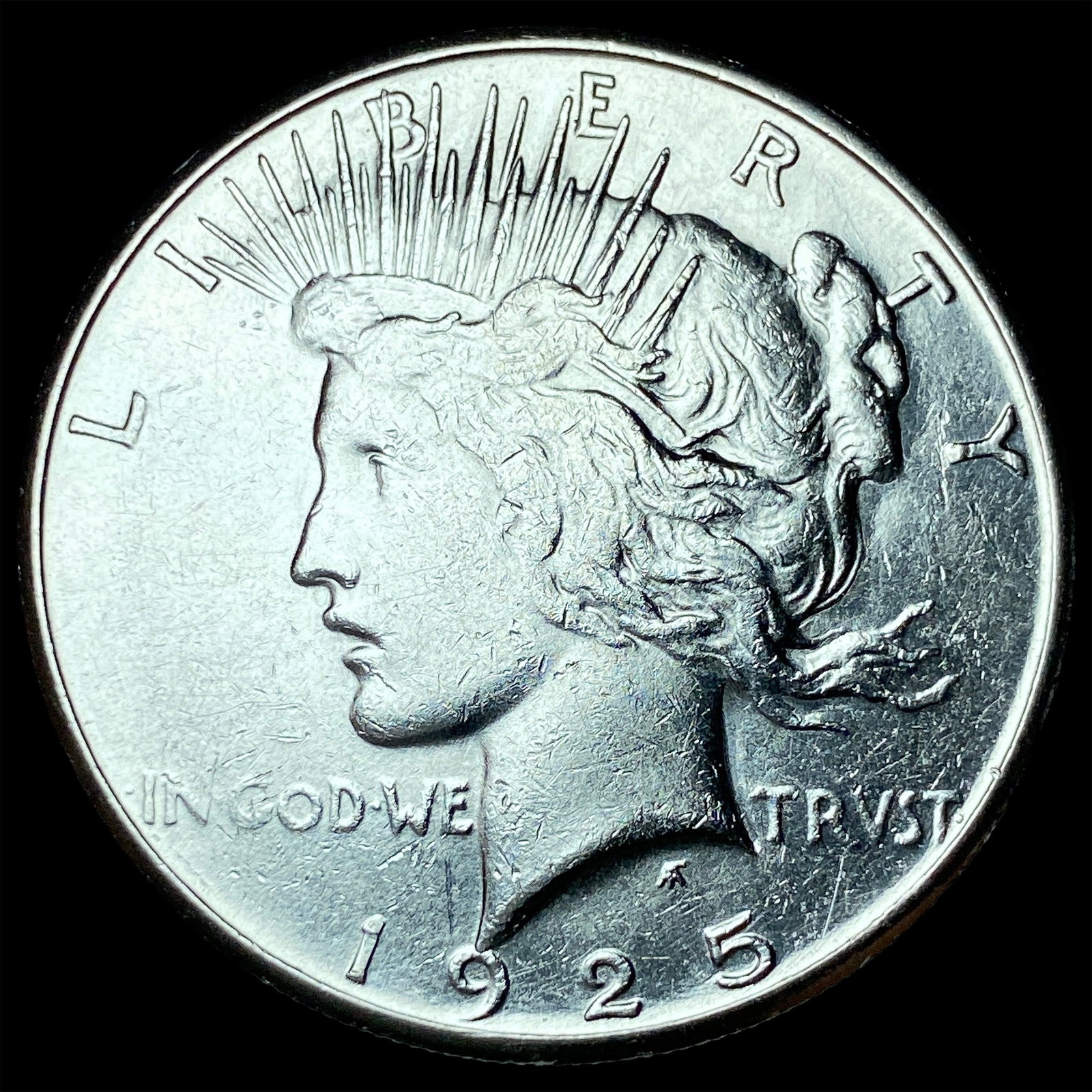 1925-S Silver Peace Dollar CHOICE AU: 1925-S Silver Peace Dollar CHOICE AU