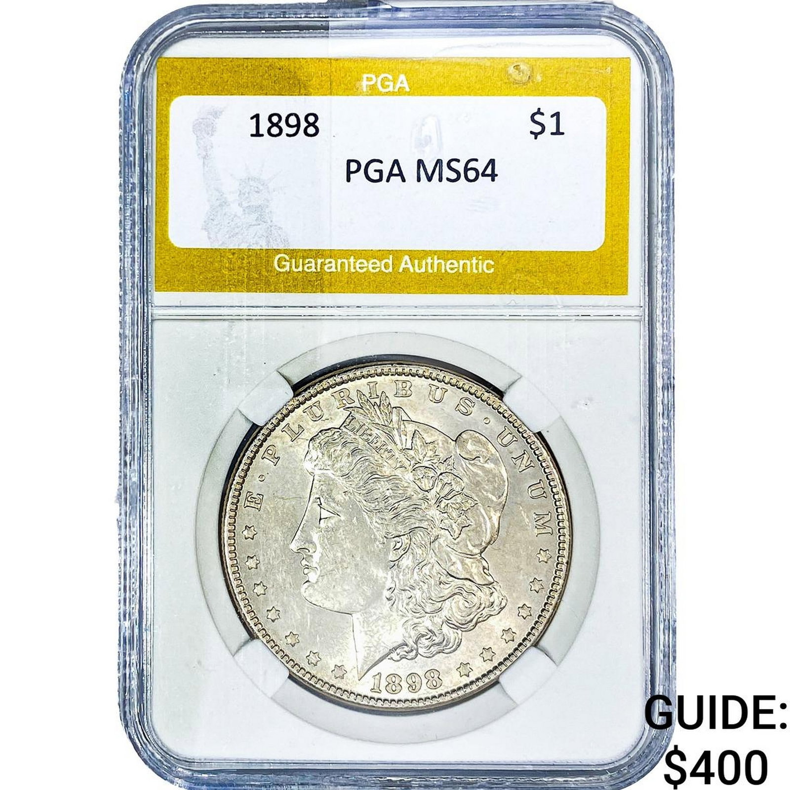 1898 Morgan Silver Dollar PGA MS64: 1898 Morgan Silver Dollar PGA MS64